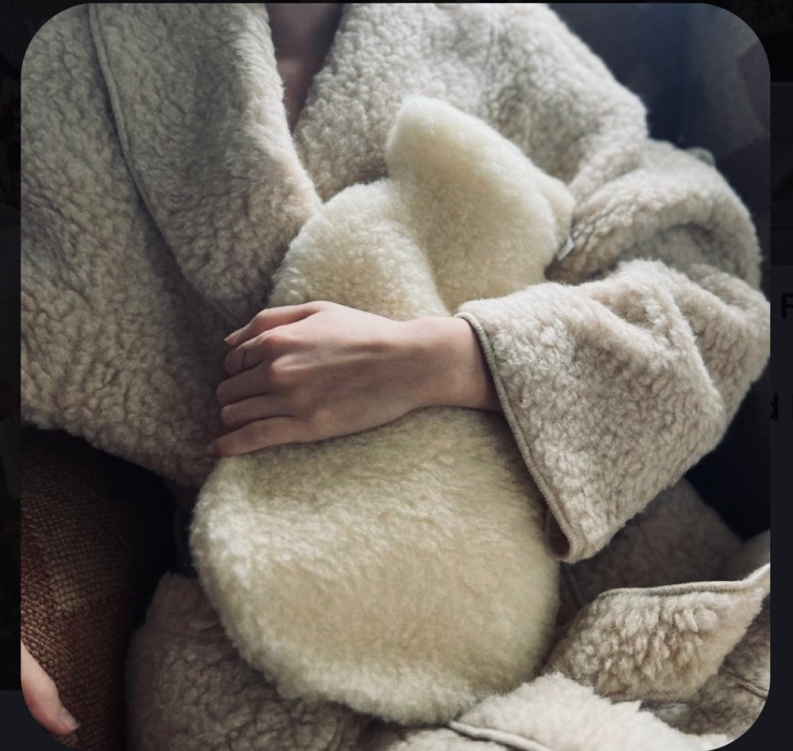 Sheepskin Hot Water Bottle Cover, Relugan, Medical Sheepskin, All Natural