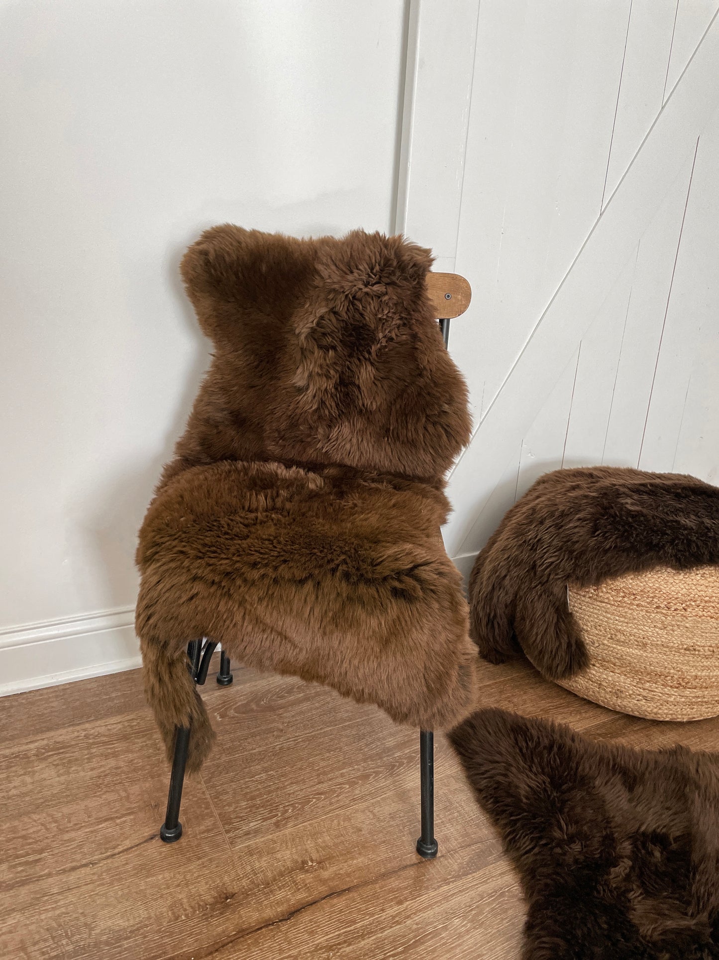 Follkee Natural Sheepskin, Brown Sheepskin Rug, Sheepskin Throw, Icelandic Sheepskin, Australian Sheepskin