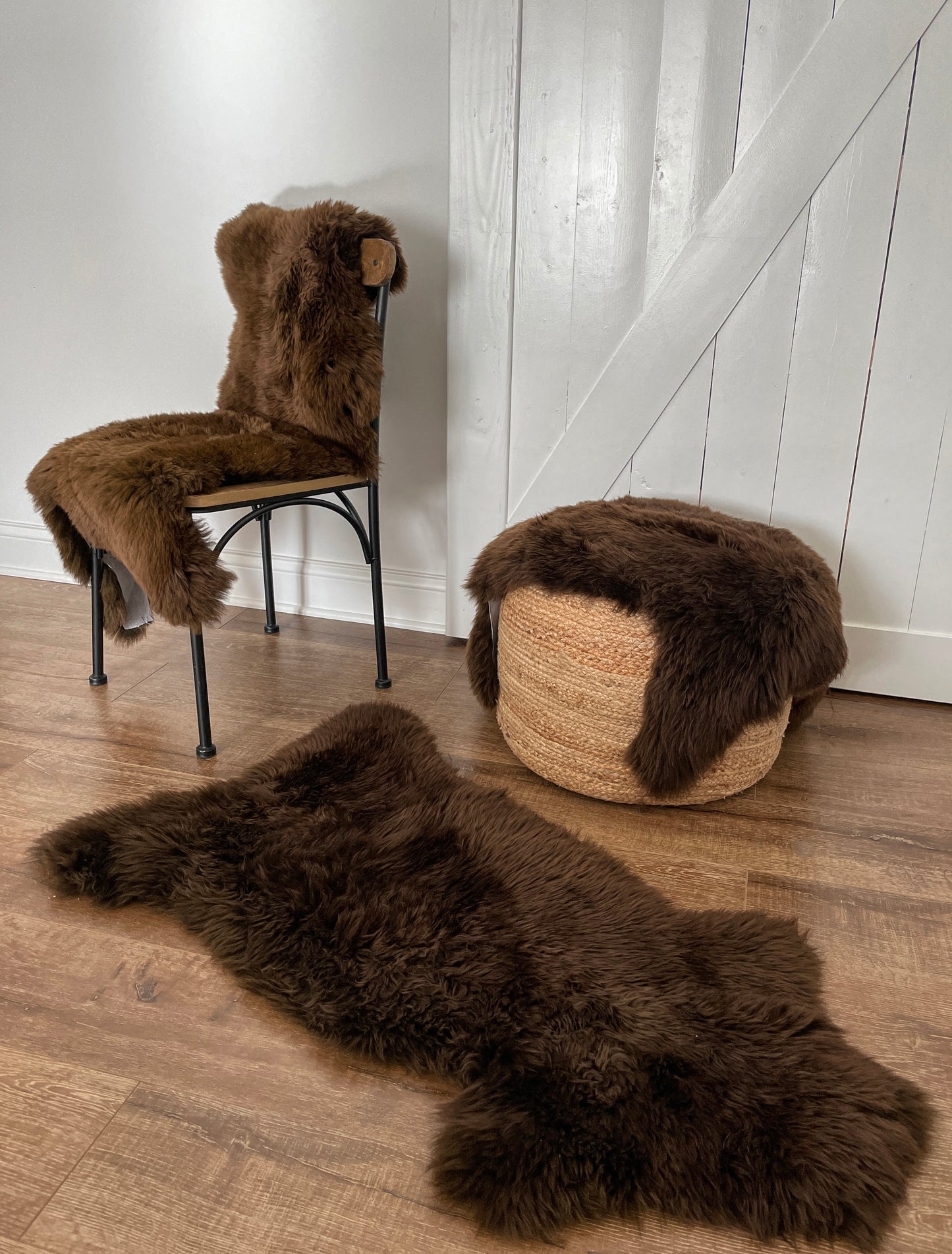Follkee Natural Sheepskin, Brown Sheepskin Rug, Sheepskin Throw, Icelandic Sheepskin, Australian Sheepskin