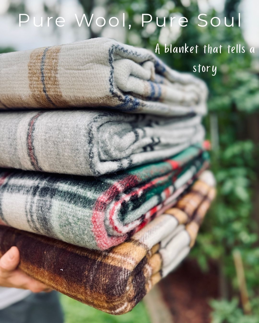 100% Merino Wool Lightweight Bed Blanket , Pure- Organic Merino Wool Earthy and Eco Friendly