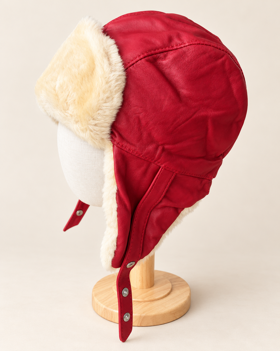 Sheepskin Aviator Hat for Teens, Women & Men – Genuine Leather & Merino Wool