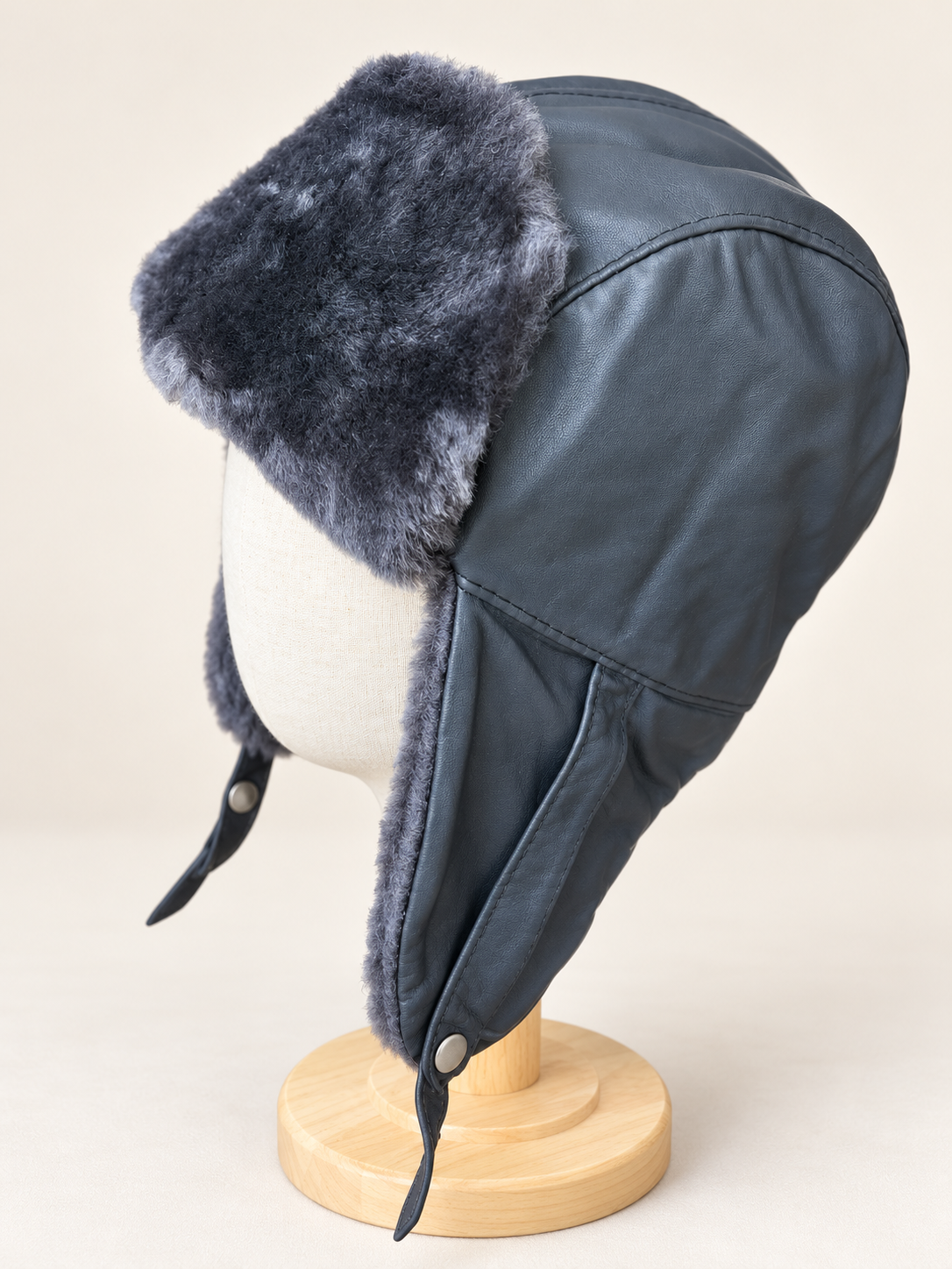 Sheepskin Aviator Hat for Teens, Women & Men – Genuine Leather & Merino Wool
