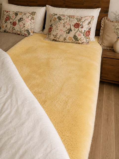 Medical Grade Relugan Sheepskin Rug – Hypoallergenic, Baby‑Safe & Elderly‑Care Approved (Twin Size)