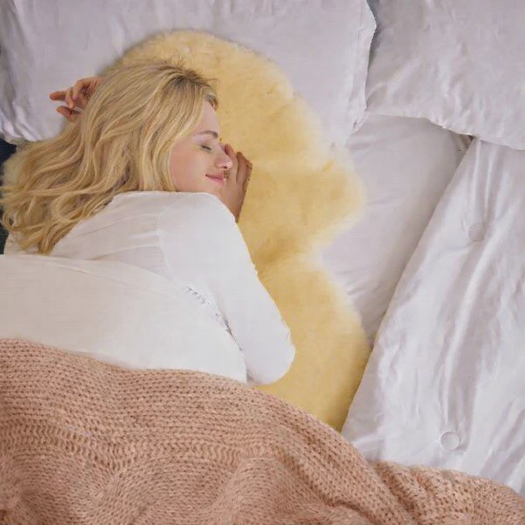Nursery Sheepskin, Organic Relugan Sheepskin Mat – Natural, Hypoallergenic Short Wool