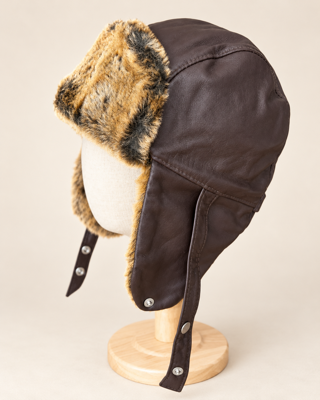 Sheepskin Aviator Hat for Teens, Women & Men – Genuine Leather & Merino Wool