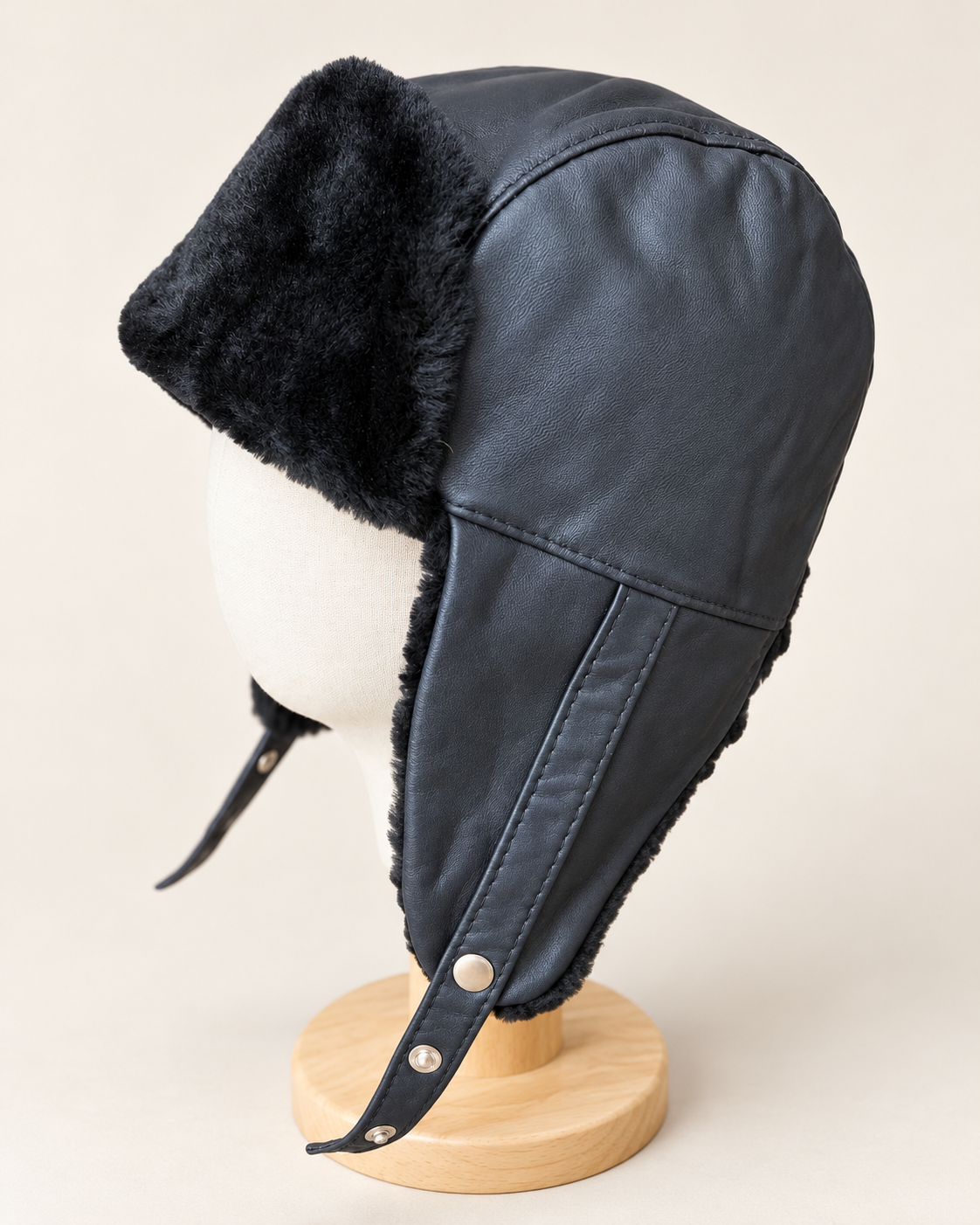 Sheepskin Aviator Hat for Teens, Women & Men – Genuine Leather & Merino Wool