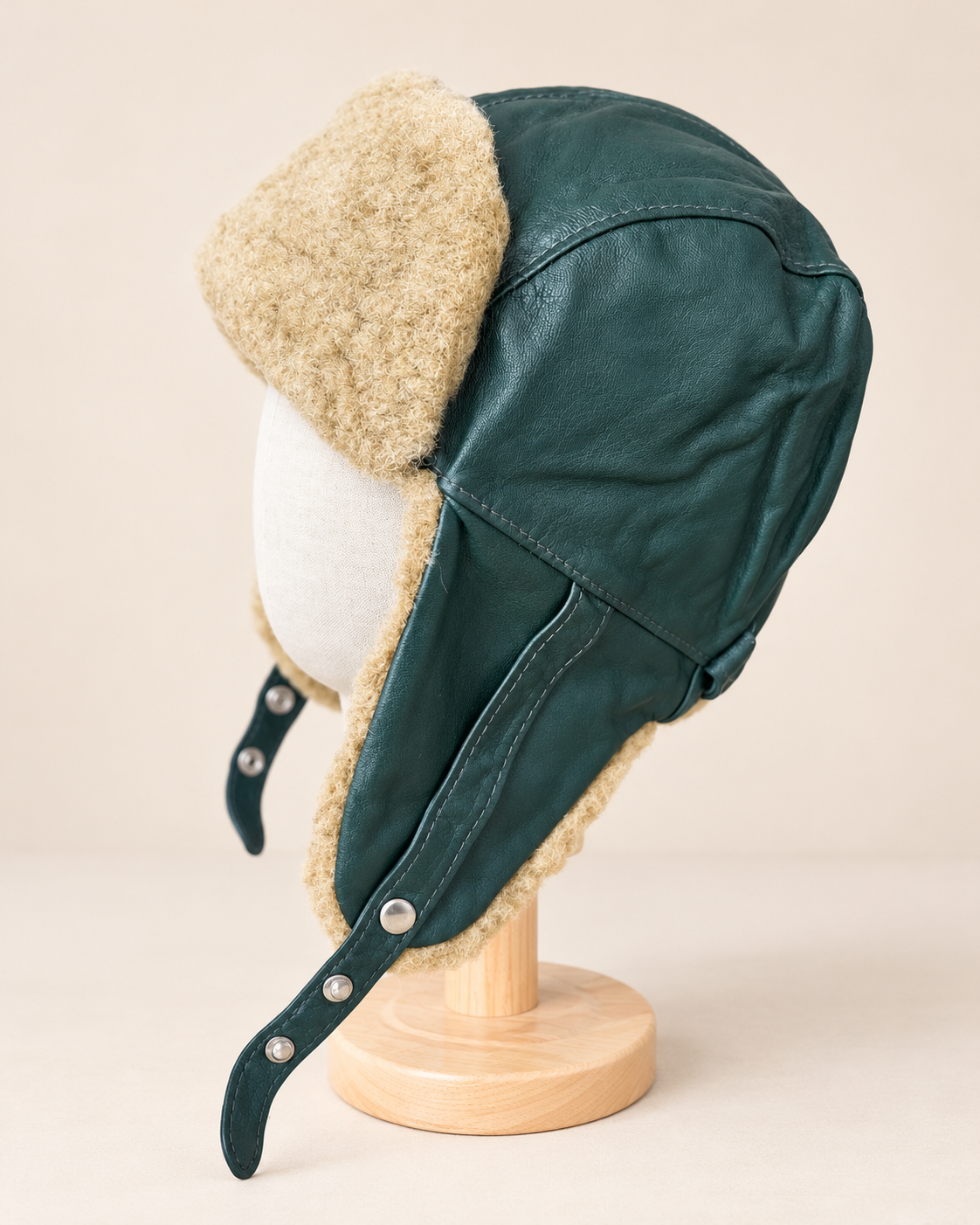 Sheepskin Aviator Hat for Teens, Women & Men – Genuine Leather & Merino Wool