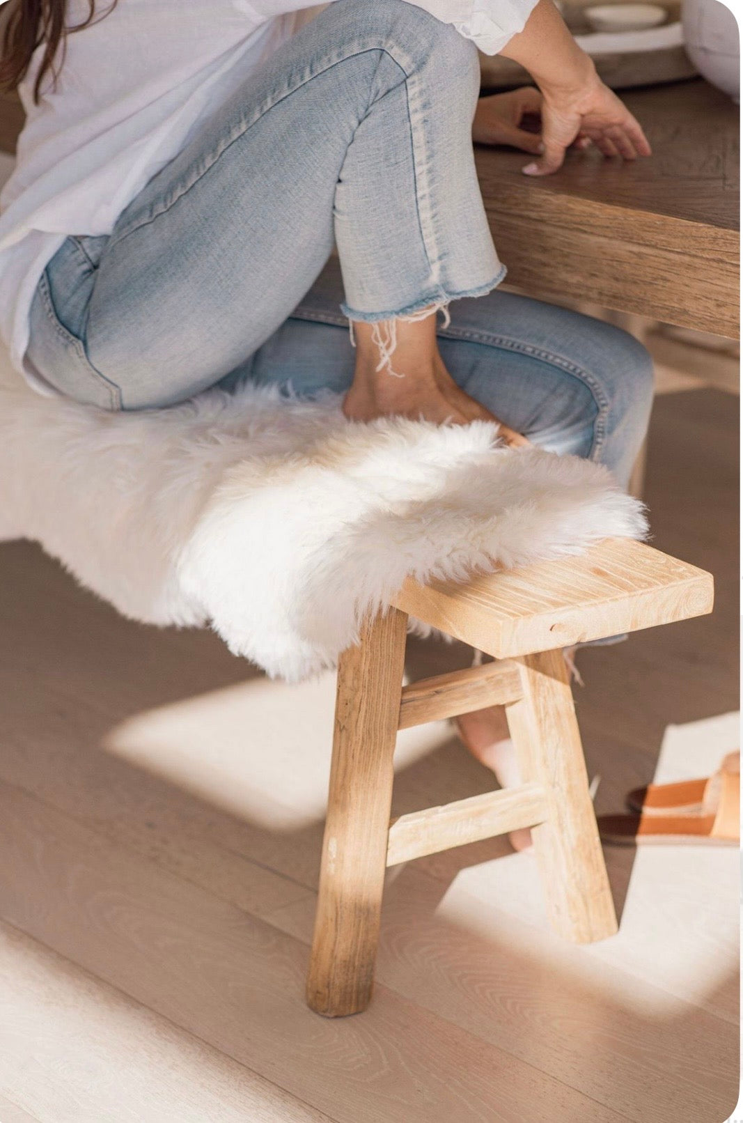 Genuine Natural Sheepskin Rug – Thick Wool Pelt for Bench | Real Sheepskin Bench Cover | Soft Handmade EU Hide