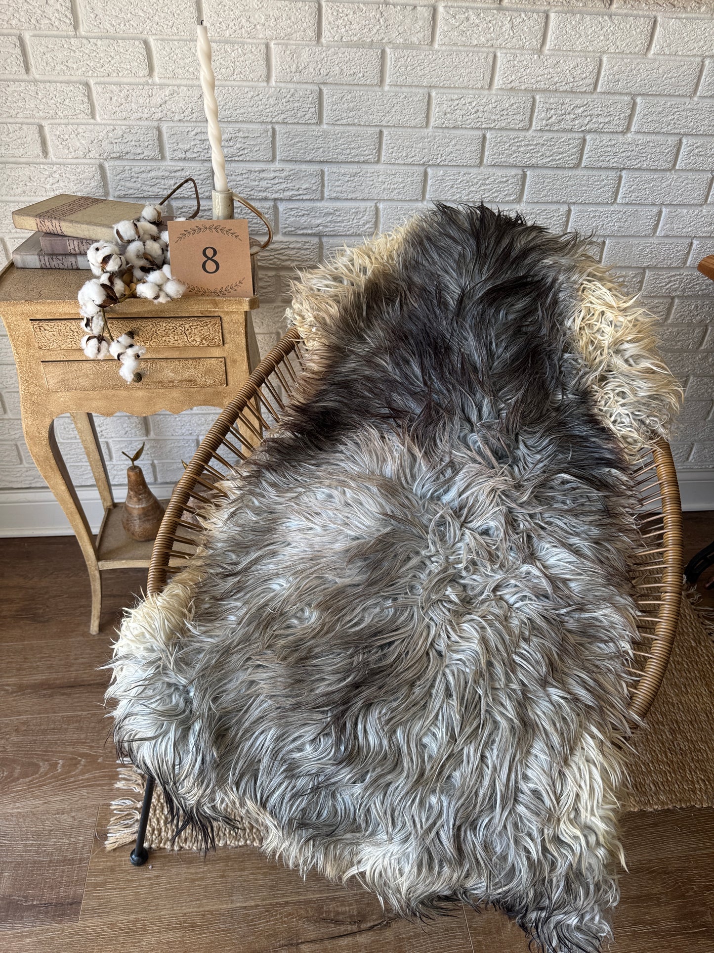 🐑 Beautiful Genuine Gotland Sheepskin Rug — Long Wool 2–3"+, Organic & Sustainable