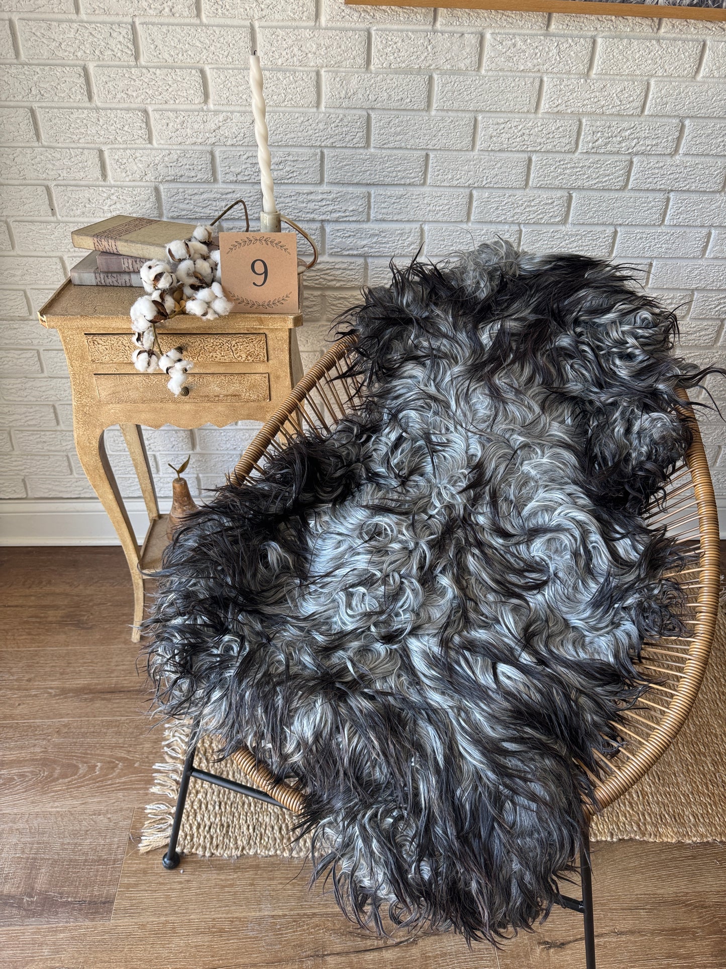 🐑 Beautiful Genuine Gotland Sheepskin Rug — Long Wool 2–3"+, Organic & Sustainable