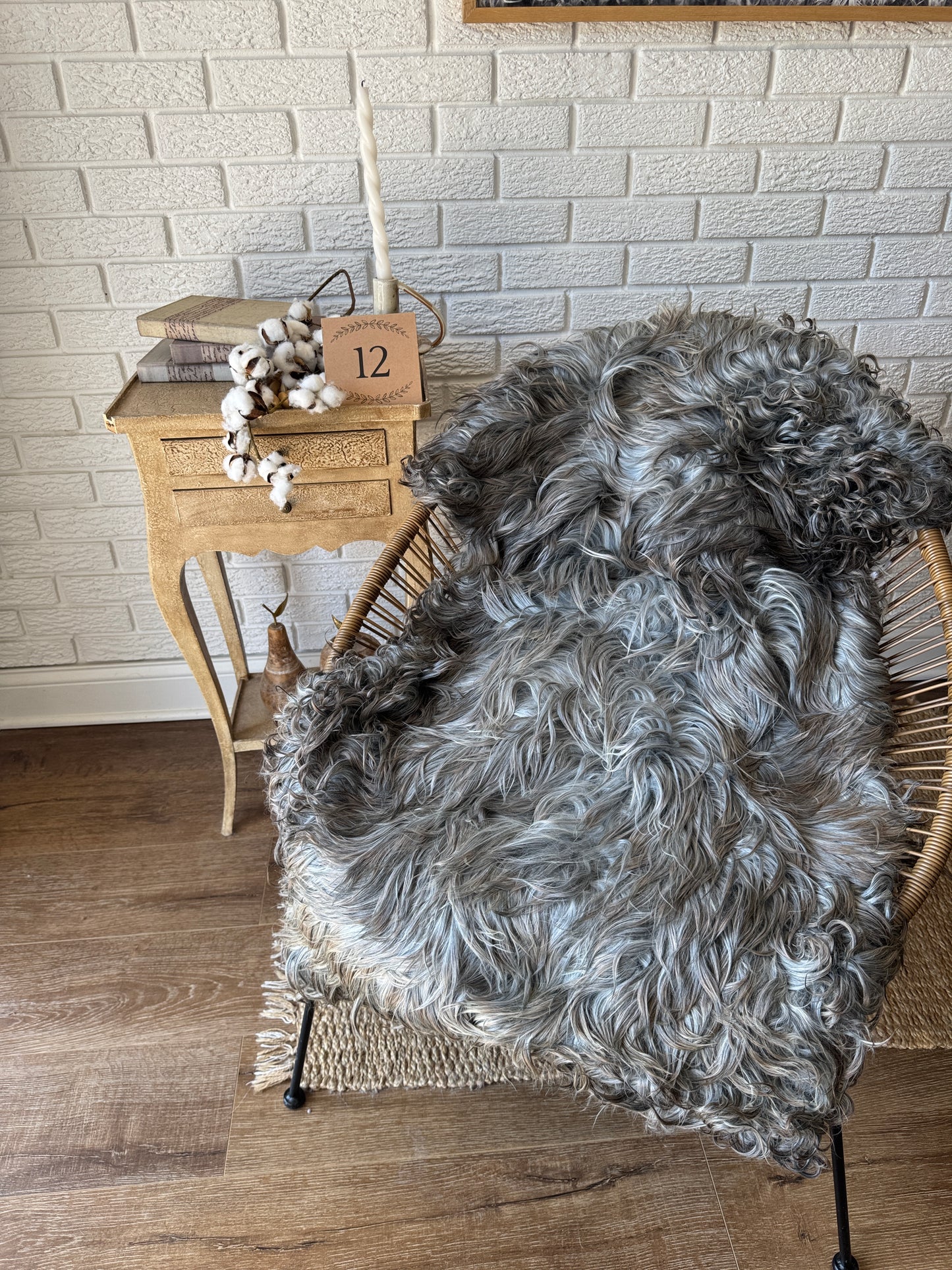 🐑 Beautiful Genuine Gotland Sheepskin Rug — Long Wool 2–3"+, Organic & Sustainable