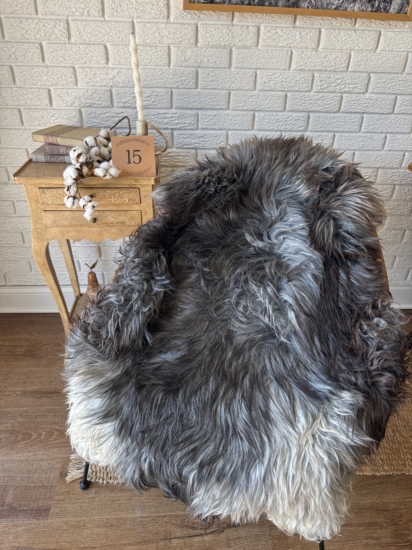 🐑 Beautiful Genuine Gotland Sheepskin Rug — Long Wool 2–3"+, Organic & Sustainable