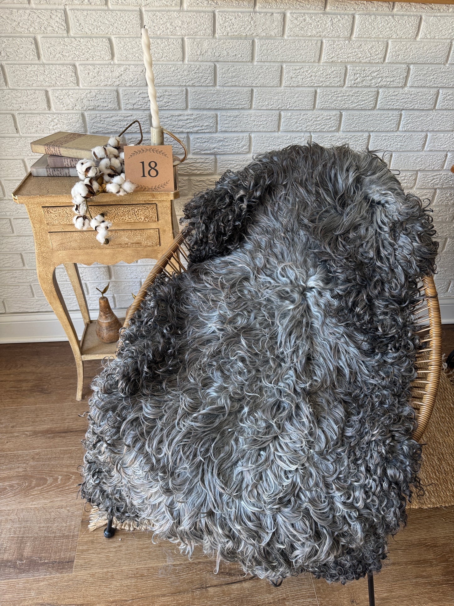 🐑 Beautiful Genuine Gotland Sheepskin Rug — Long Wool 2–3"+, Organic & Sustainable
