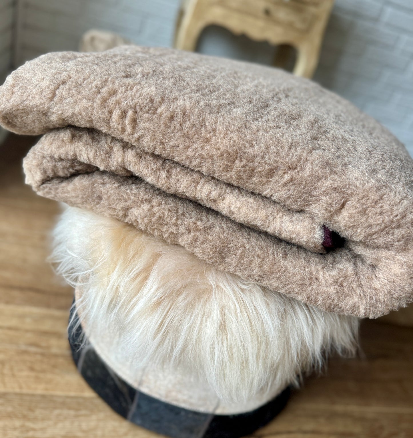 100% Organic Merino Wool Blanket, Winter Blanket, Handmade Blanket, Warm Blanket KC