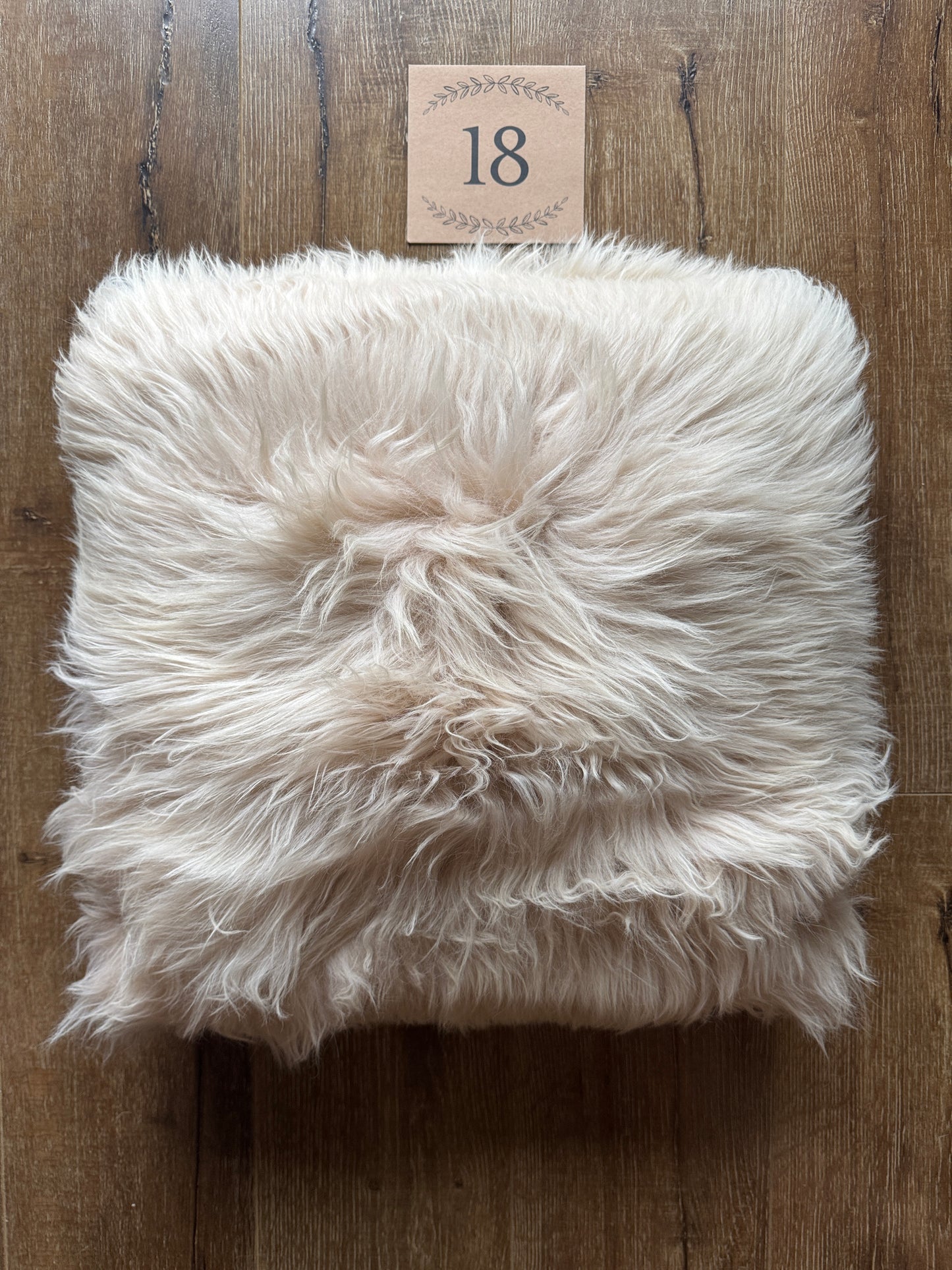 Luxurious Sheepskin Cushion Cover – Handmade Long Wool Pillow