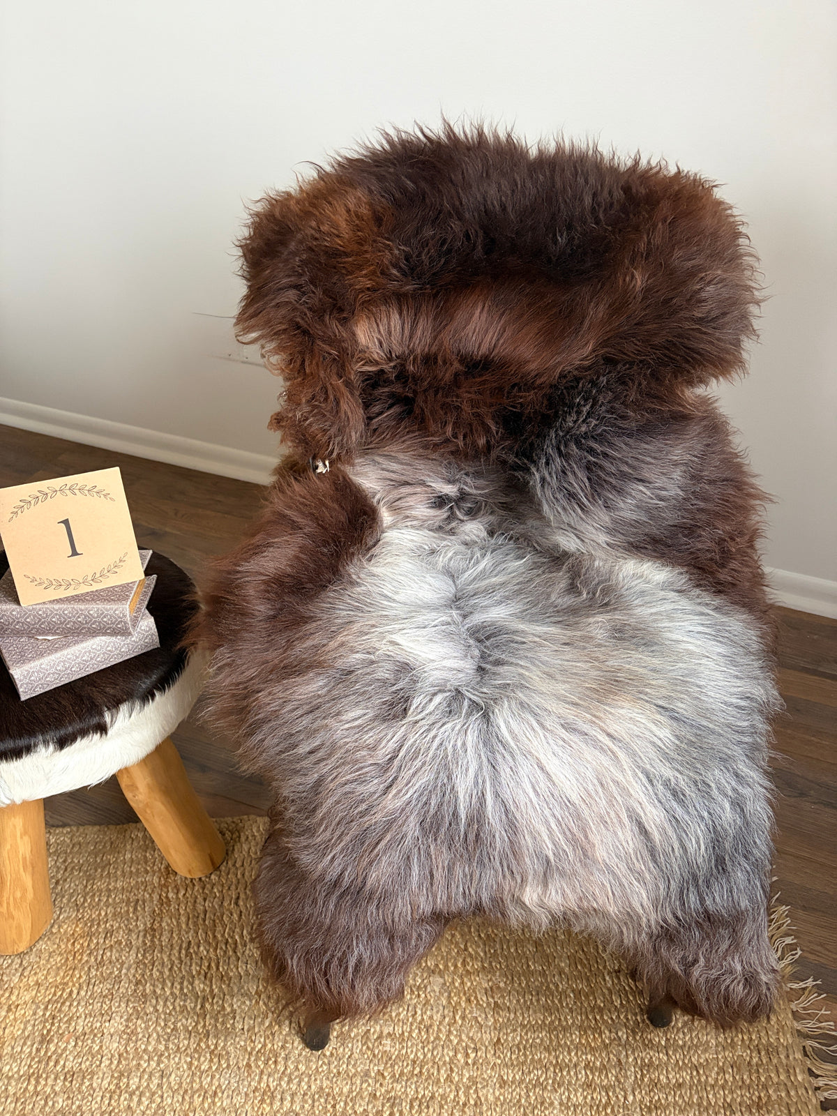 Natural Melerade Sheepskin Rug – Premium Genuine Sheepskin, Ultra Soft Wool Throw, Scandinavian Home Decor MEL44
