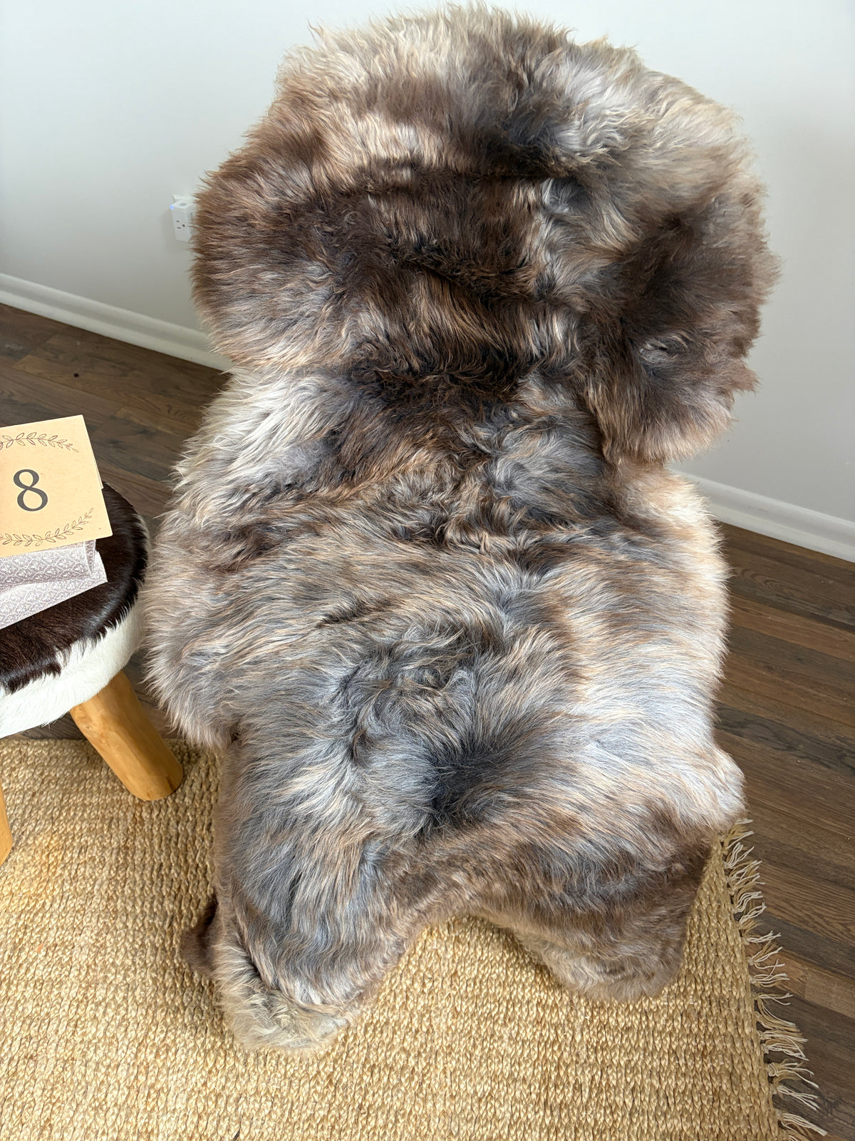 Natural Melerade Sheepskin Rug – Premium Genuine Sheepskin, Ultra Soft Wool Throw, Scandinavian Home Decor MEL44