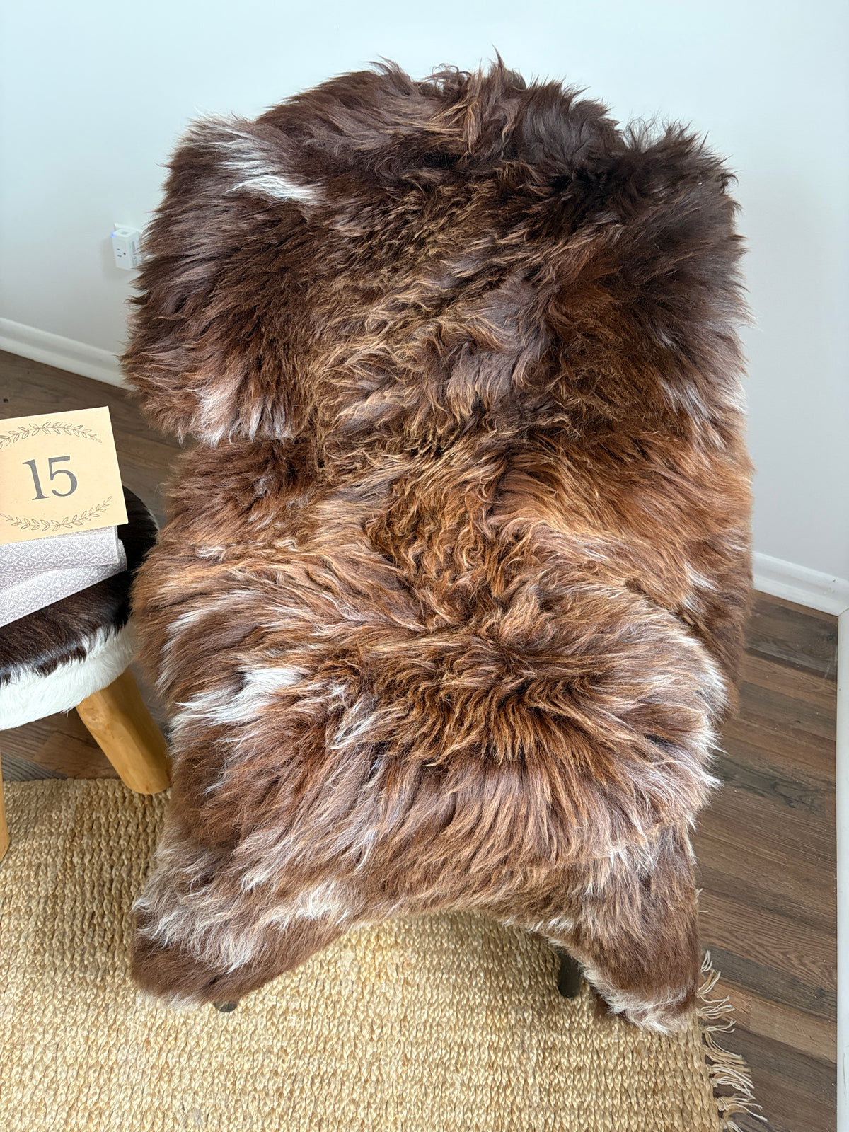Natural Melerade Sheepskin Rug – Premium Genuine Sheepskin, Ultra Soft Wool Throw, Scandinavian Home Decor MEL44