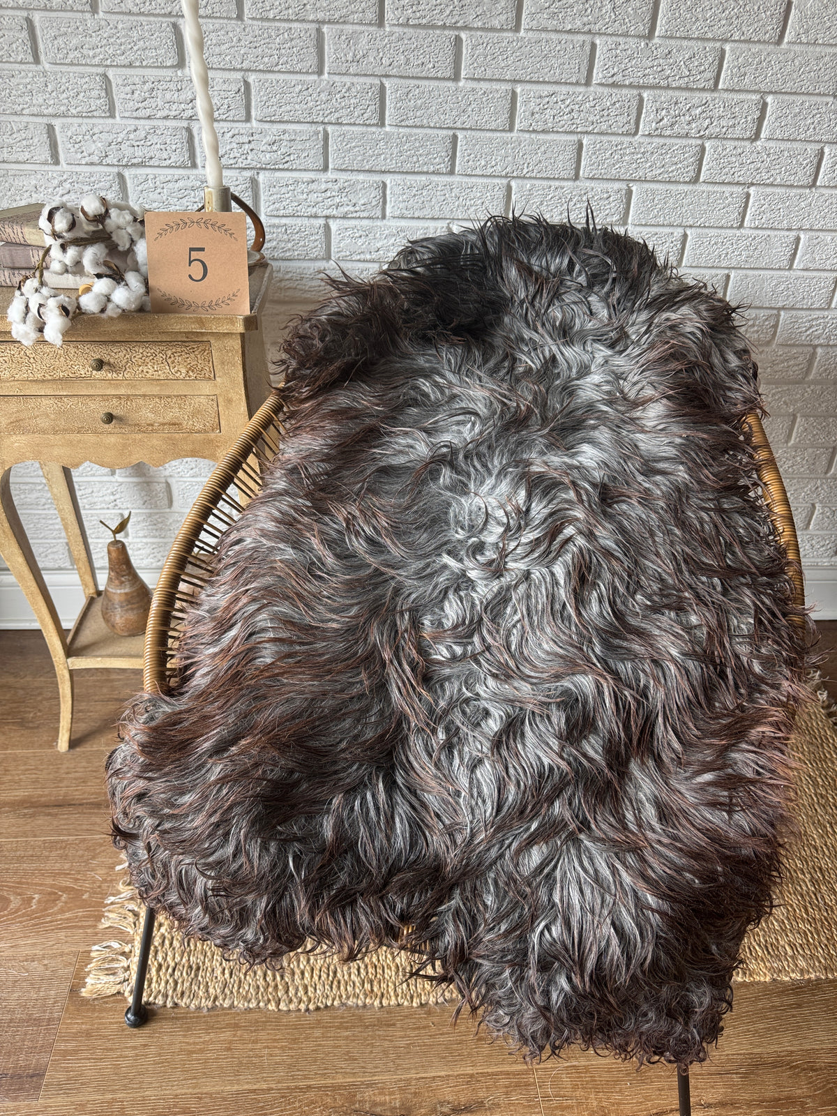 🐑 Beautiful Genuine Gotland Sheepskin Rug — Long Wool 2–3"+, Organic & Sustainable GD1