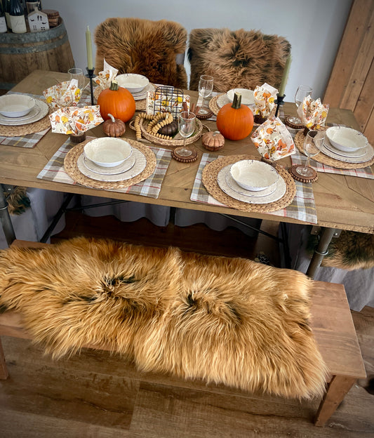 Follkee SHEEPSKIN rug, Chestnut brown Icelandic Australian Sheepskin, sheepskin rug throw, natural sheepskin, Ginger Brown, Sheepskin Throw