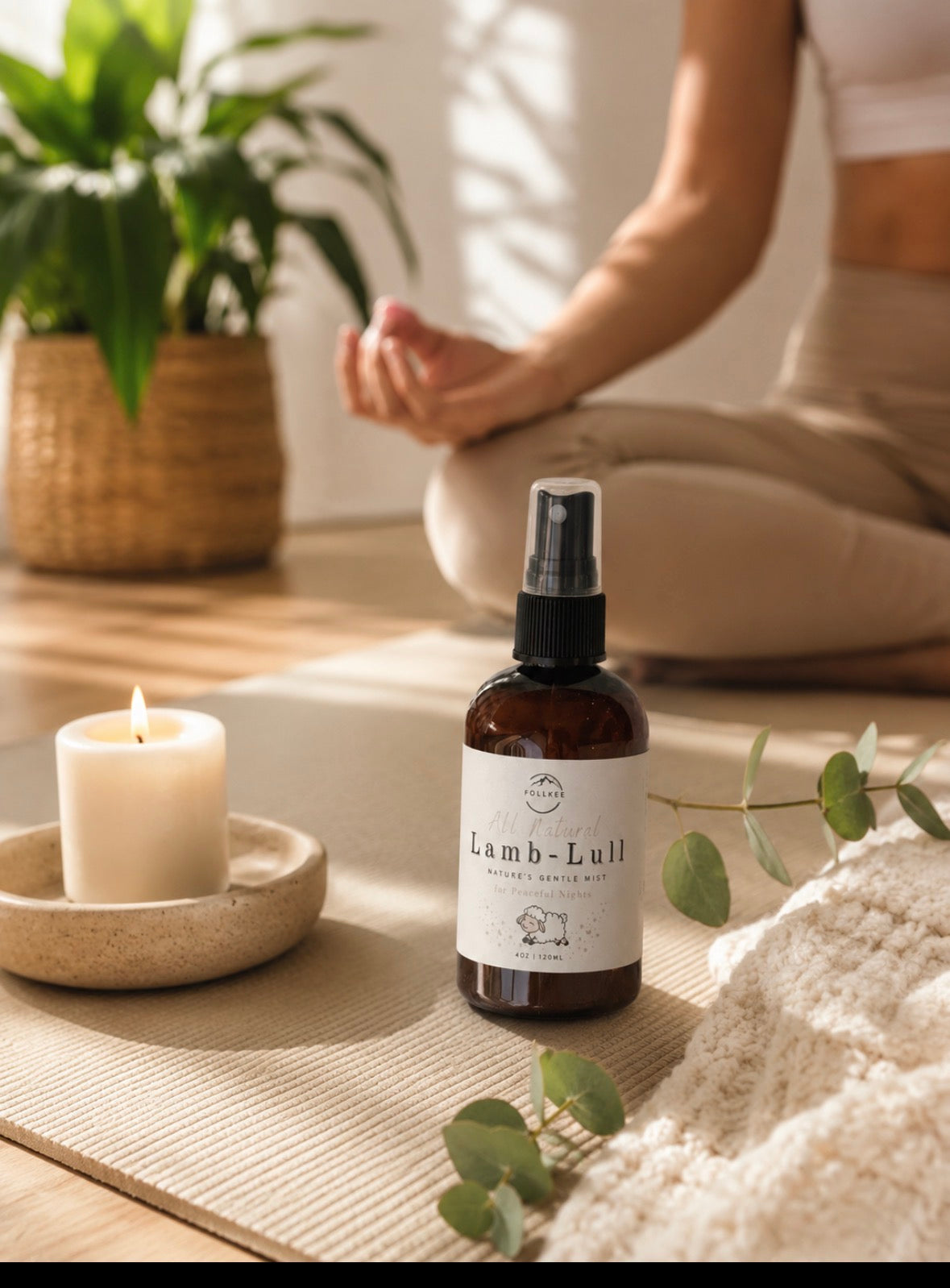 Follkee Relaxing Spray • Lavender Chamomile Lemon Eucalyptus • Nature’s Hug Mist • Good for Baby • Peaceful Nights 4oz.