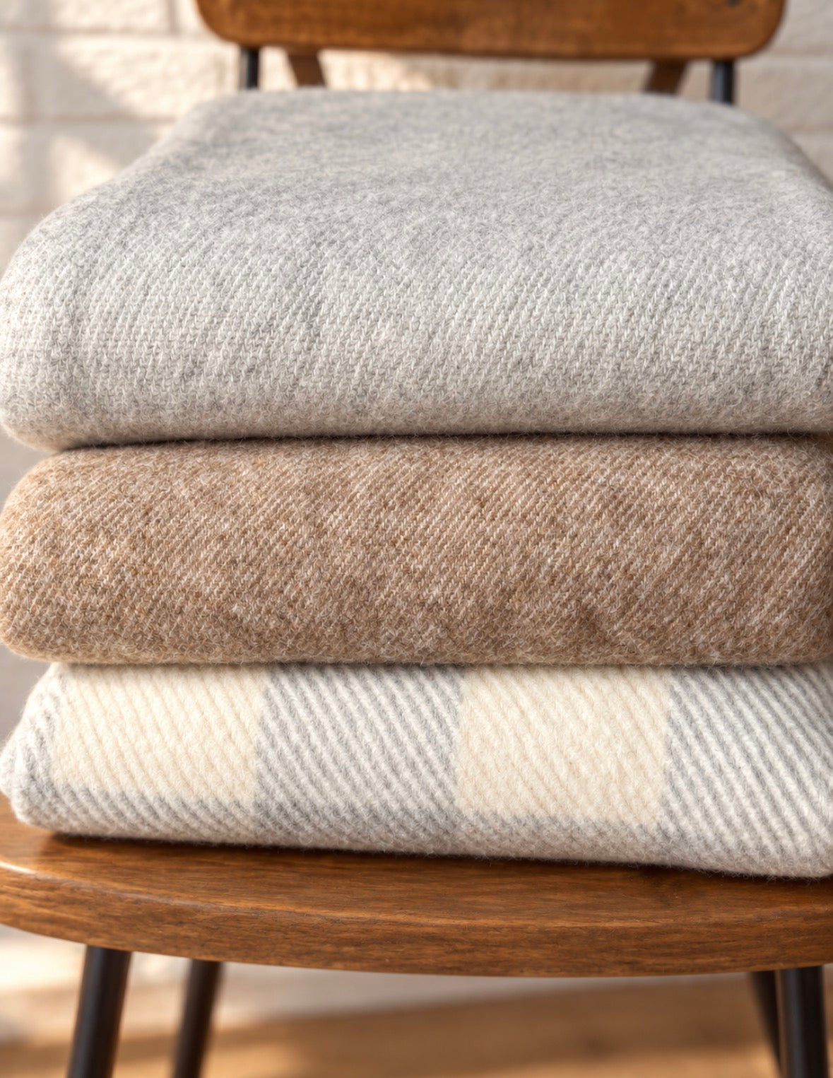 Organic Merino Wool Blanket • Handmade Winter Throw • Warm Natural Wool Blanket