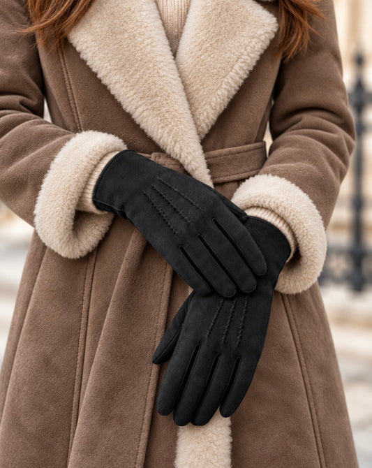 Women's Sheepskin Gloves | Merino Wool Lined | FOLLKEE