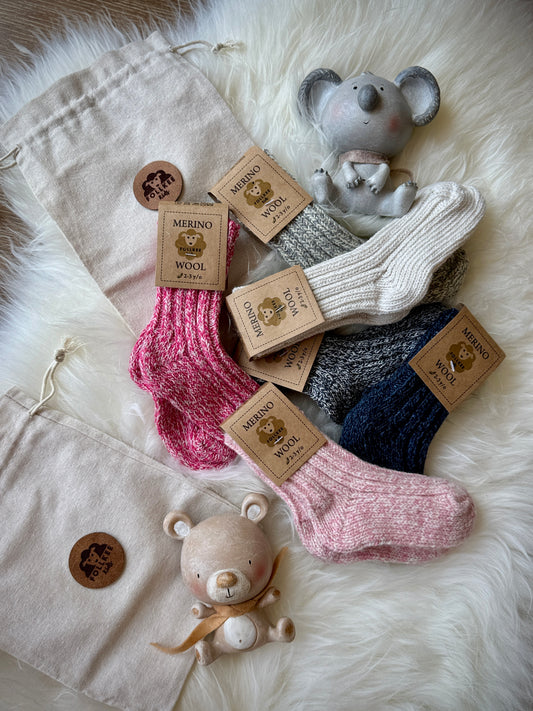 Kids Set- 100% Organic Merino Wool Socks Perfect Gift Idea |MERINO | SOCKS| GIFT|