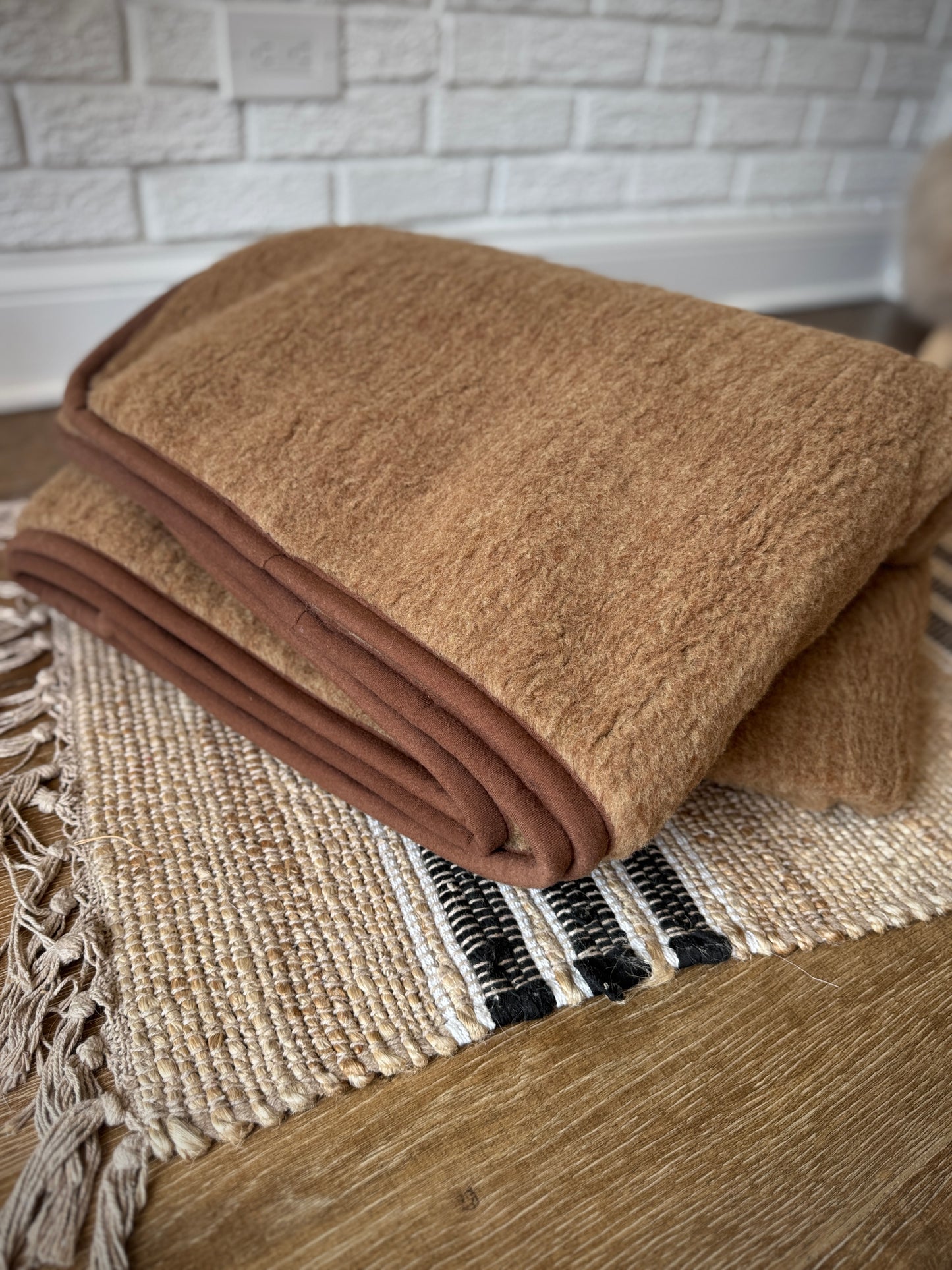 100% Organic Merino Wool Blanket, Winter Blanket, Handmade Blanket, Warm Blanket KC