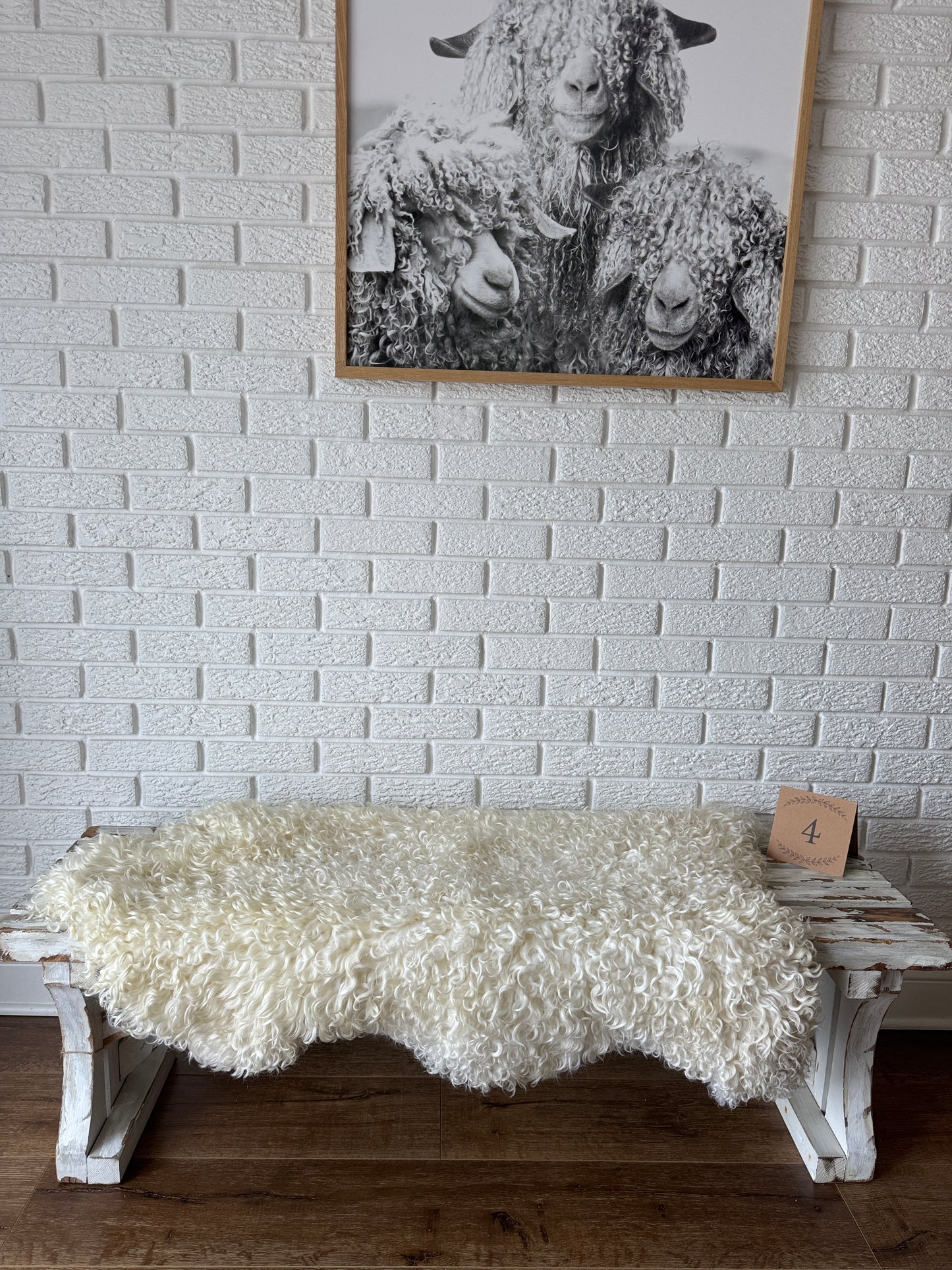 Follkee Unique-Premium  Sheepskin Rug Throw Fur Rug Sheepskin Rug Throw, natural sheepskin, real sheepskin rug, genuine leather rug OW