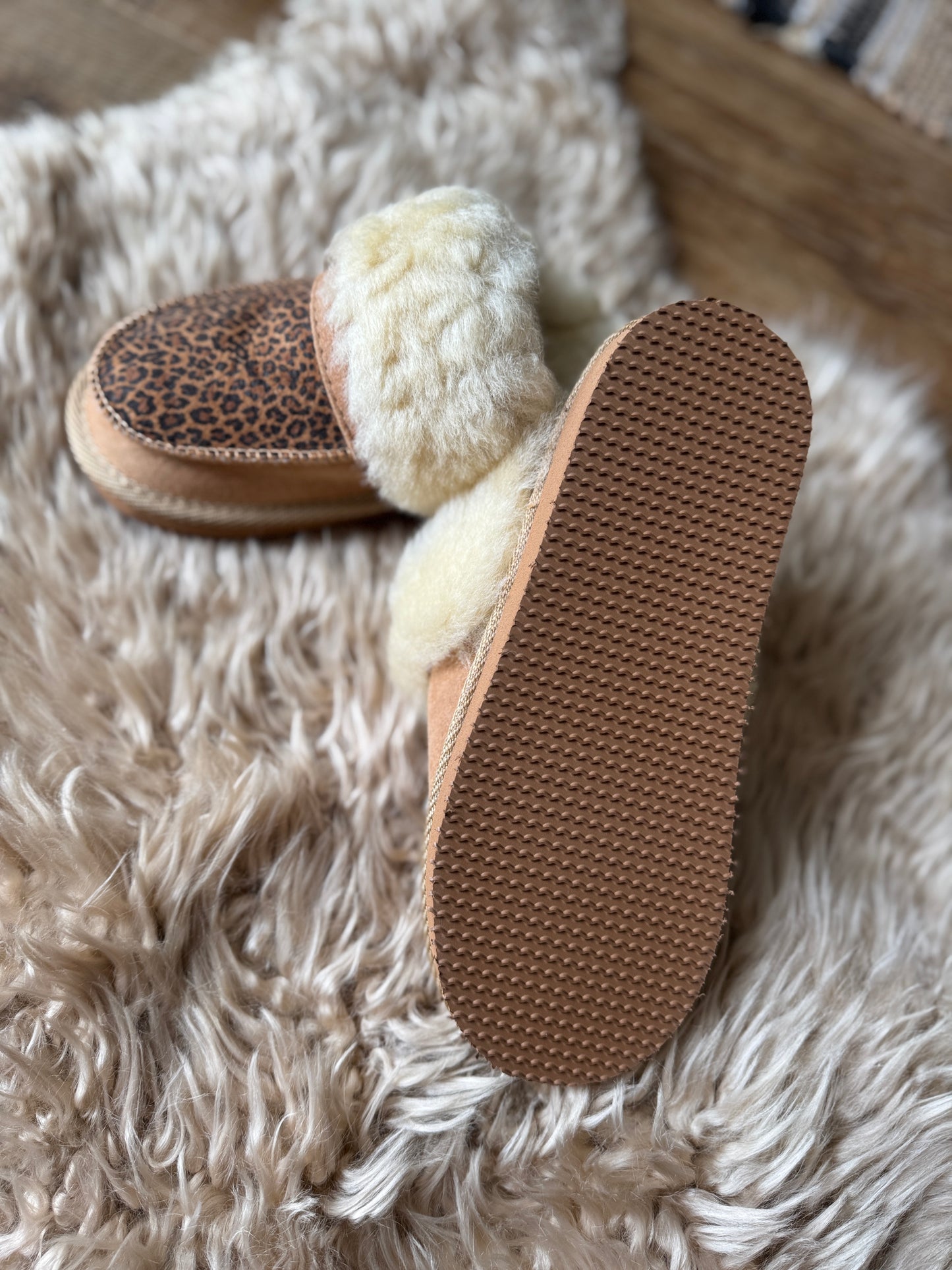 Betti New Collection Women's Slip on SheepSkin Merino Wool Slippers , House Shoes