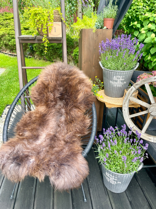 Follkee Pure Comfort, Naturally: Discover Sheepskin Melerade  Rug Throw Fur Rug Sheepskin Rug throw, natural sheepskin, chair throw, leather rug E6