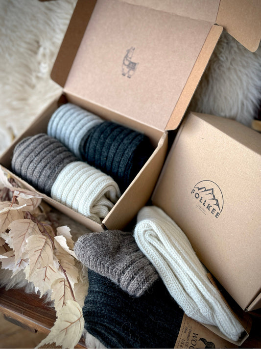 Stylish Alpaca Wool Socks SET – Women’s & Men’s | Follkee