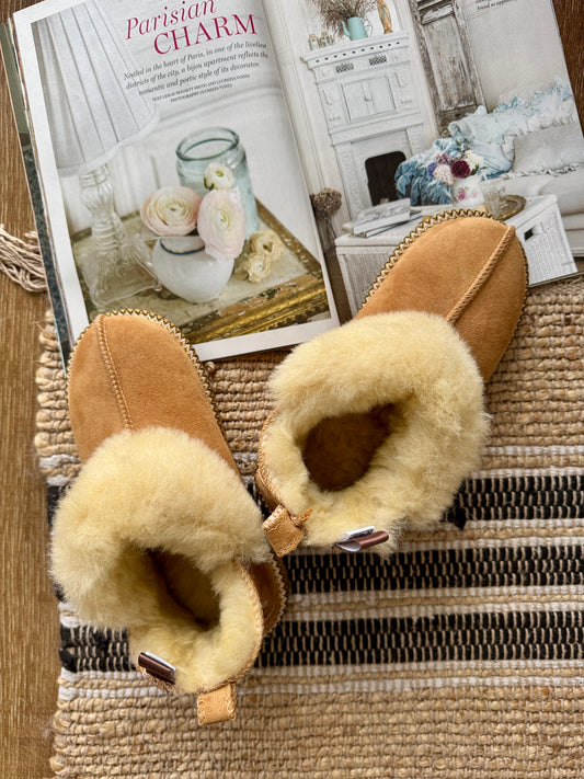 Follkee Moccasin Slippers SheepSkin Merino Wool Slippers , House Shoes, Unisex