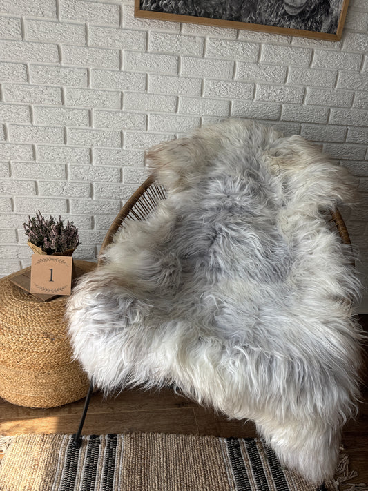 Follkee Icelandic Sheepskin Rug Throw Fur Rug Sheepskin Rug throw, natural sheepskin, real sheepskin rug, chair throw, sheepskin throw