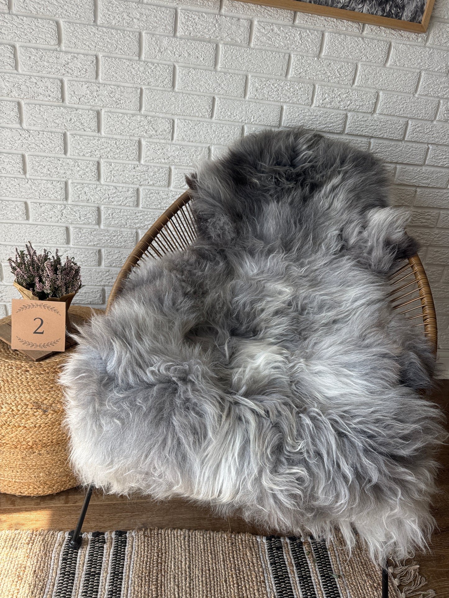 Follkee Icelandic Sheepskin Rug Throw Fur Rug Sheepskin Rug throw, natural sheepskin, real sheepskin rug, chair throw, sheepskin throw
