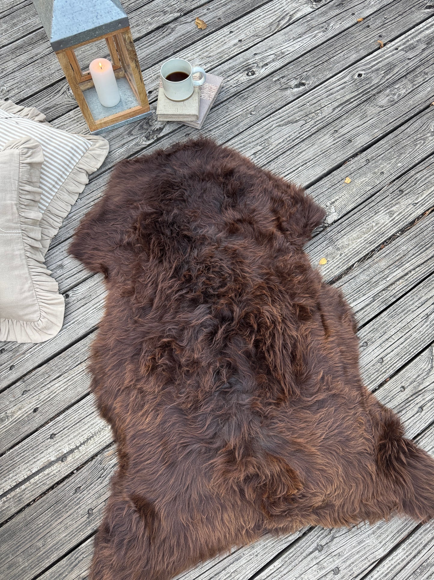 Follkee Beautiful Brown Iceland SHEEPSKIN rug Sheepskin Throw Fur Rug Sheepskin Rug throw, natural sheepskin