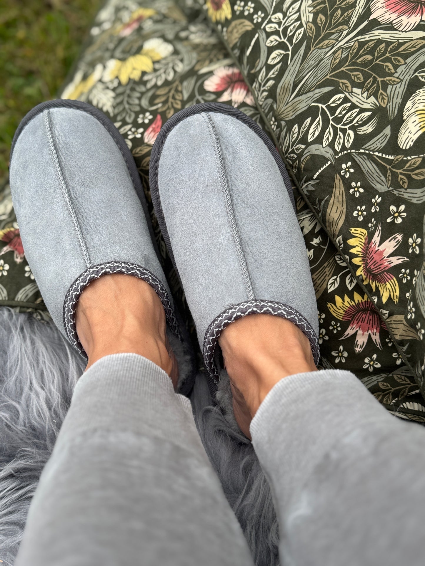 Sheepskin Merino Wool Slippers Men and Women House Shoes Slip On Slippers handmade comfort for winter