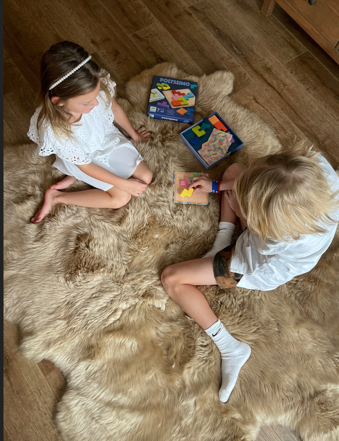 Follkee Beautiful White newest Iceland SHEEPSKIN rug