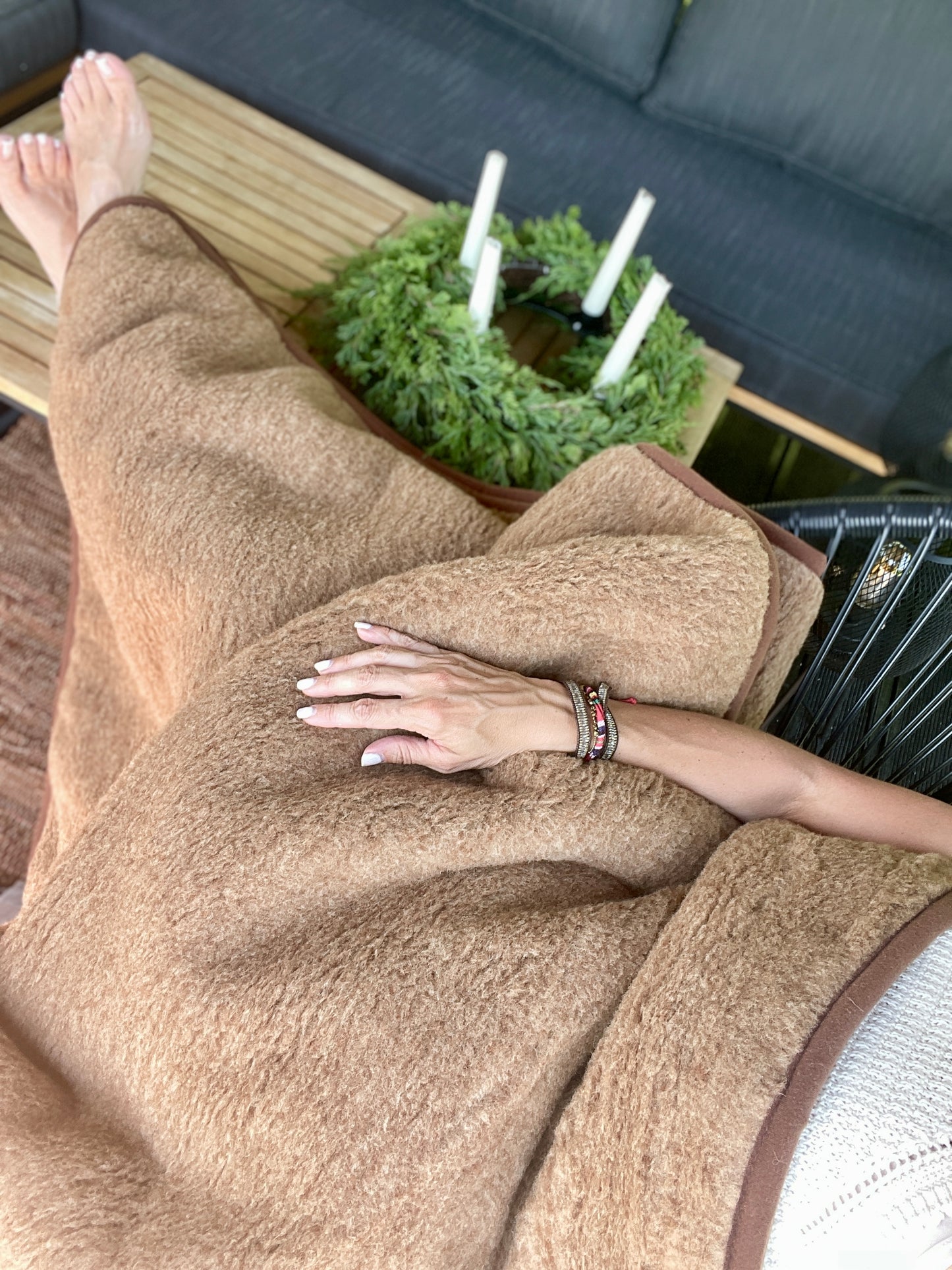 100% Organic Merino Wool Blanket, Winter Blanket, Handmade Blanket, Warm Blanket KC