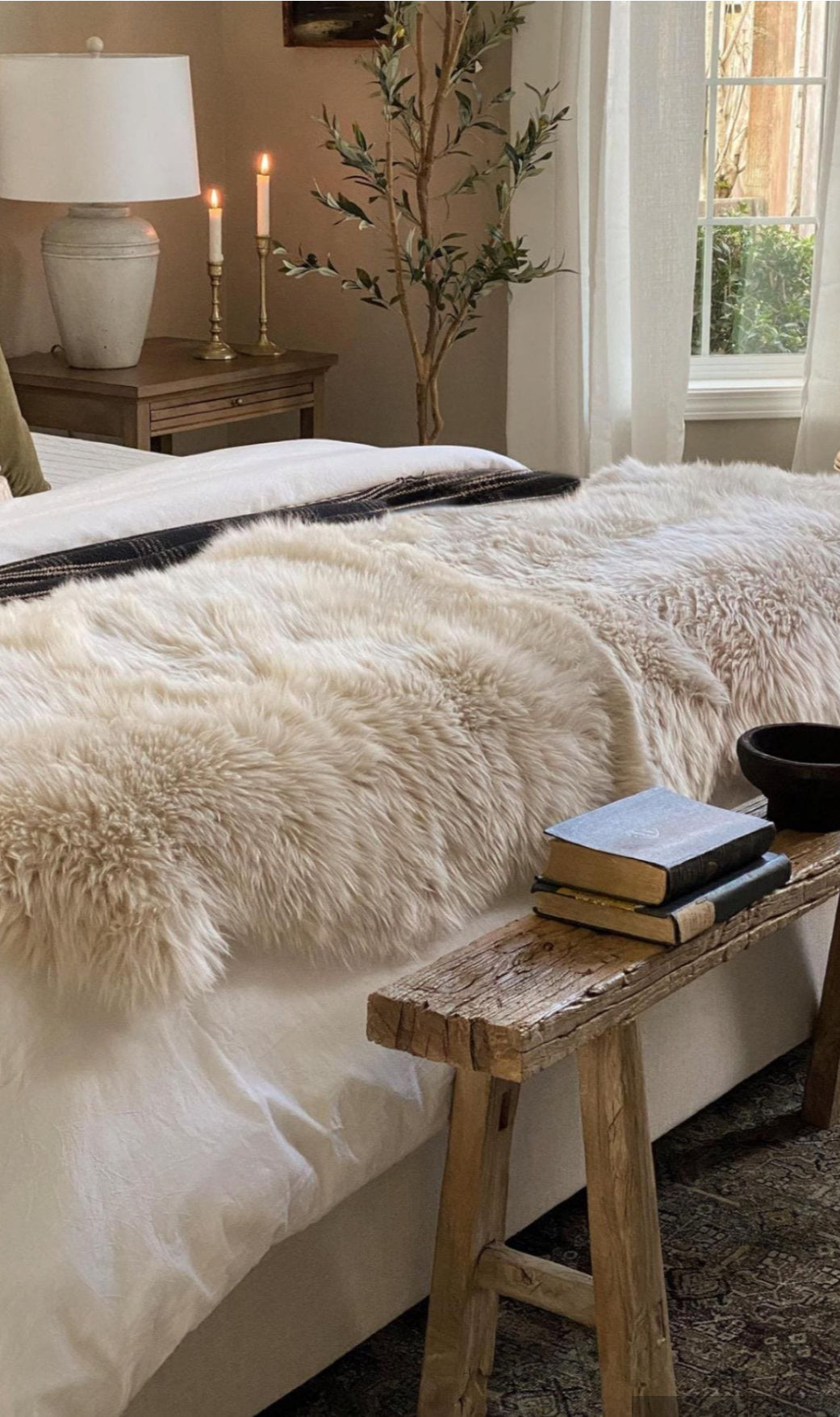 Follkee TWO PELT  Sheepskin, Champagne Beige Two Pelt Icelandic Australian Sheepskin, natural sheepskin, real sheepskin rug
