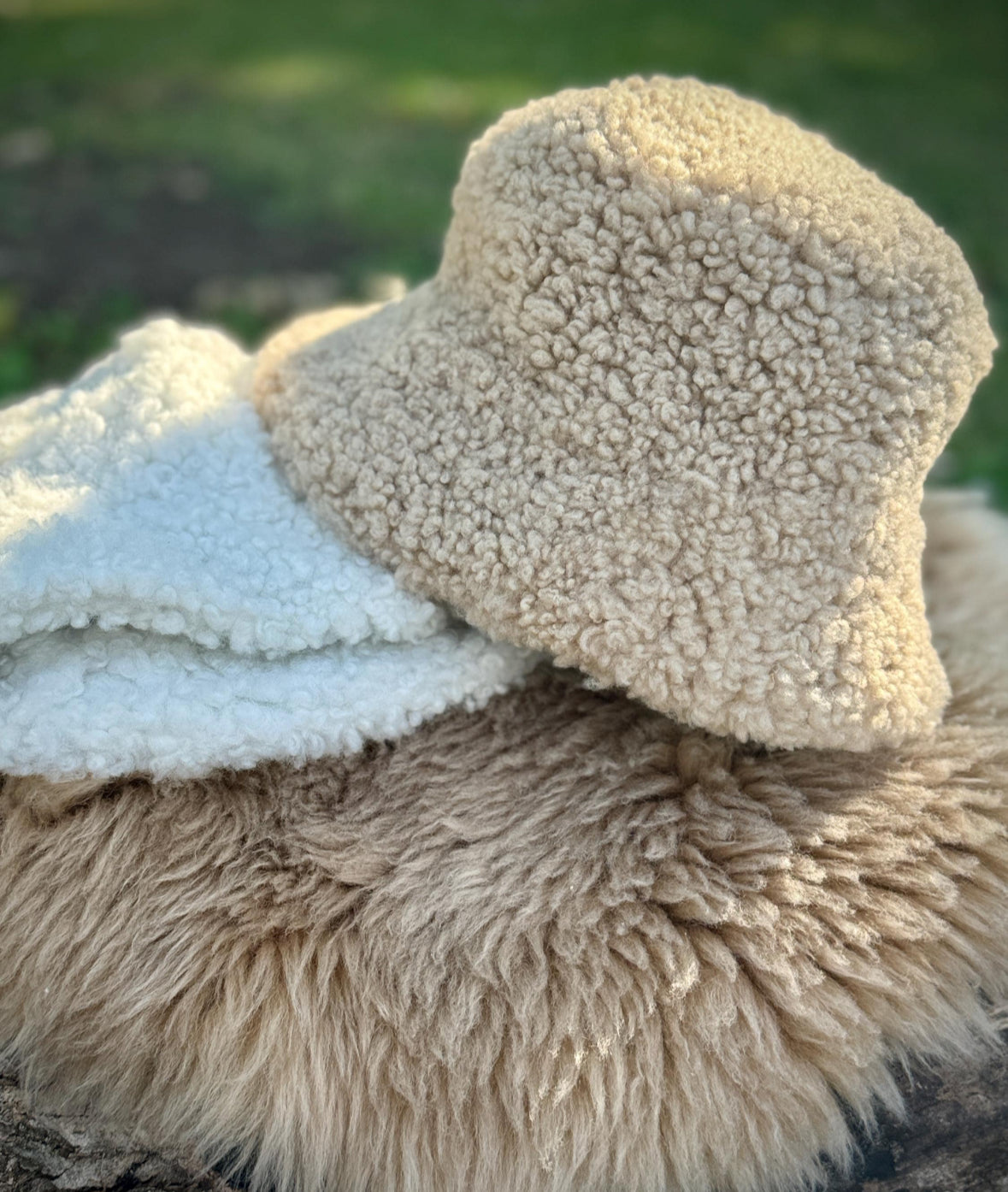 Trendy Wool Sheepskin Hat for Women – Cozy Winter Style, Natural Materials, Handmade Gift