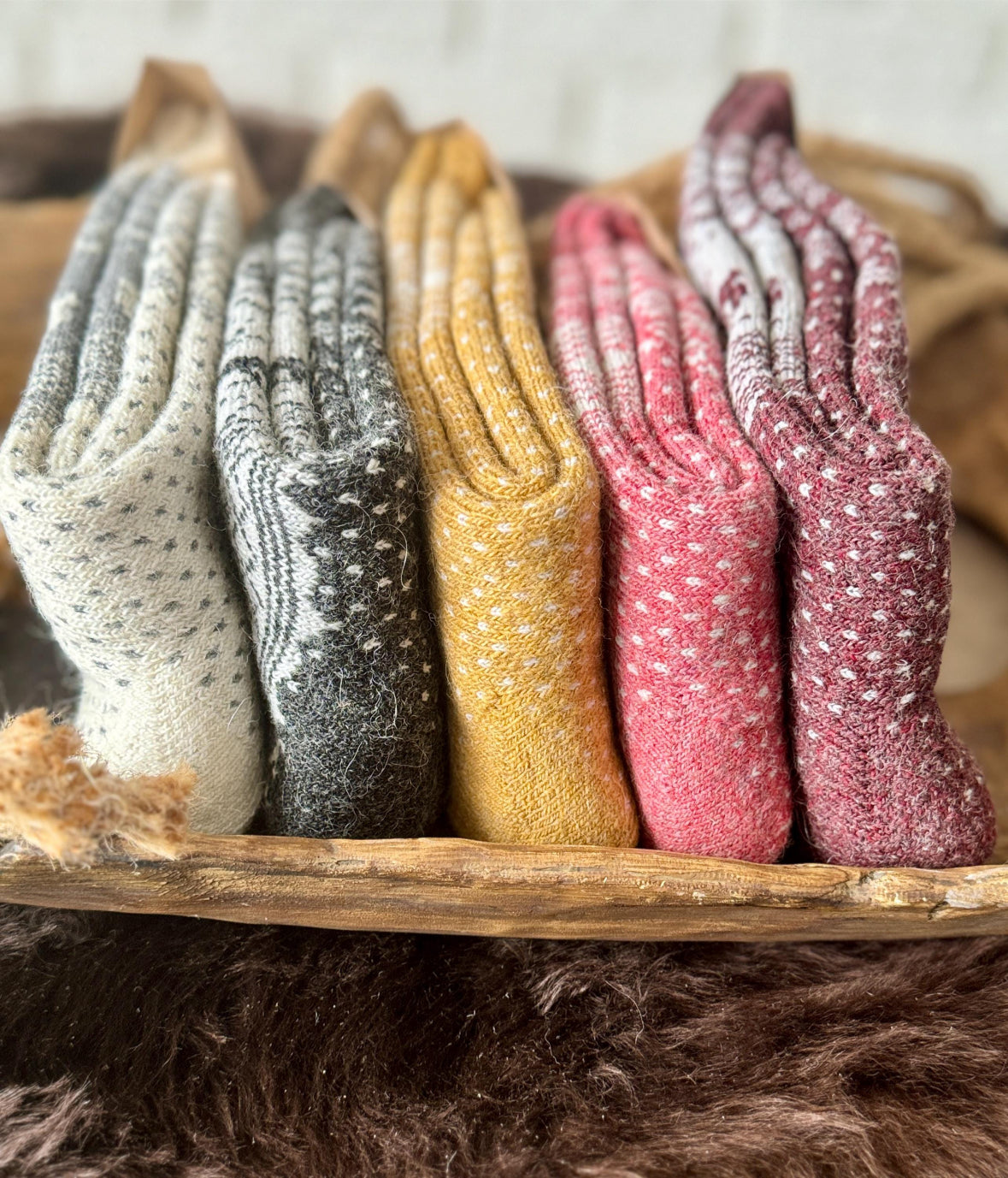 Follkee Alpaca Organic Wool Socks – Cozy, Fuzzy, Natural Socks | Perfect Gift Idea