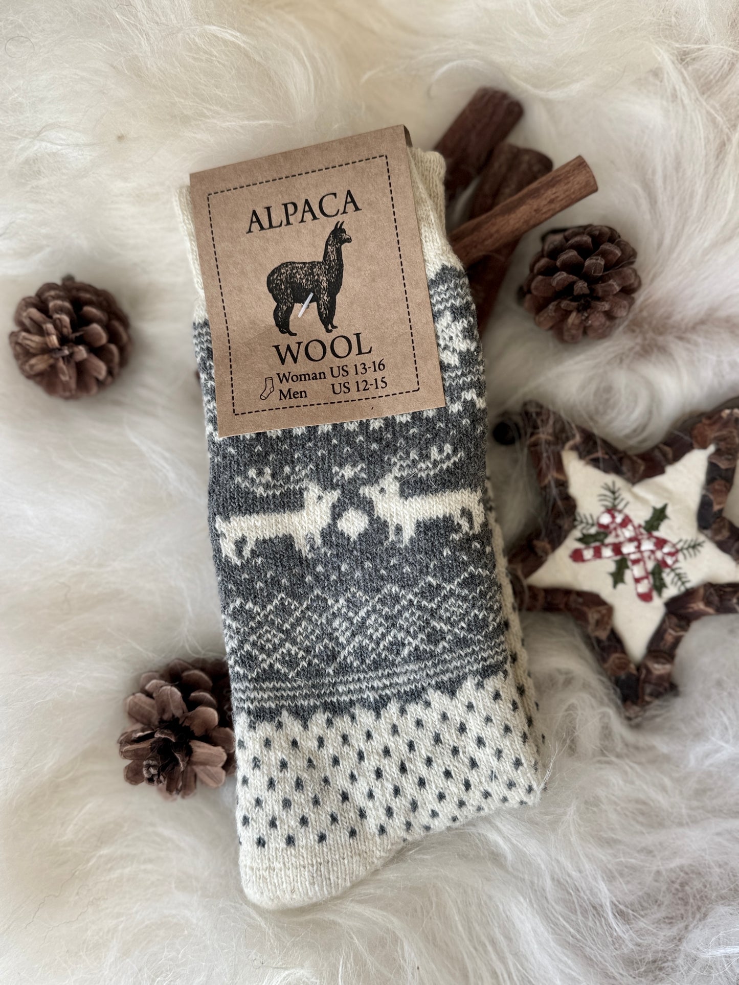 Follkee Alpaca Organic Wool Socks – Cozy, Fuzzy, Natural Socks | Perfect Gift Idea