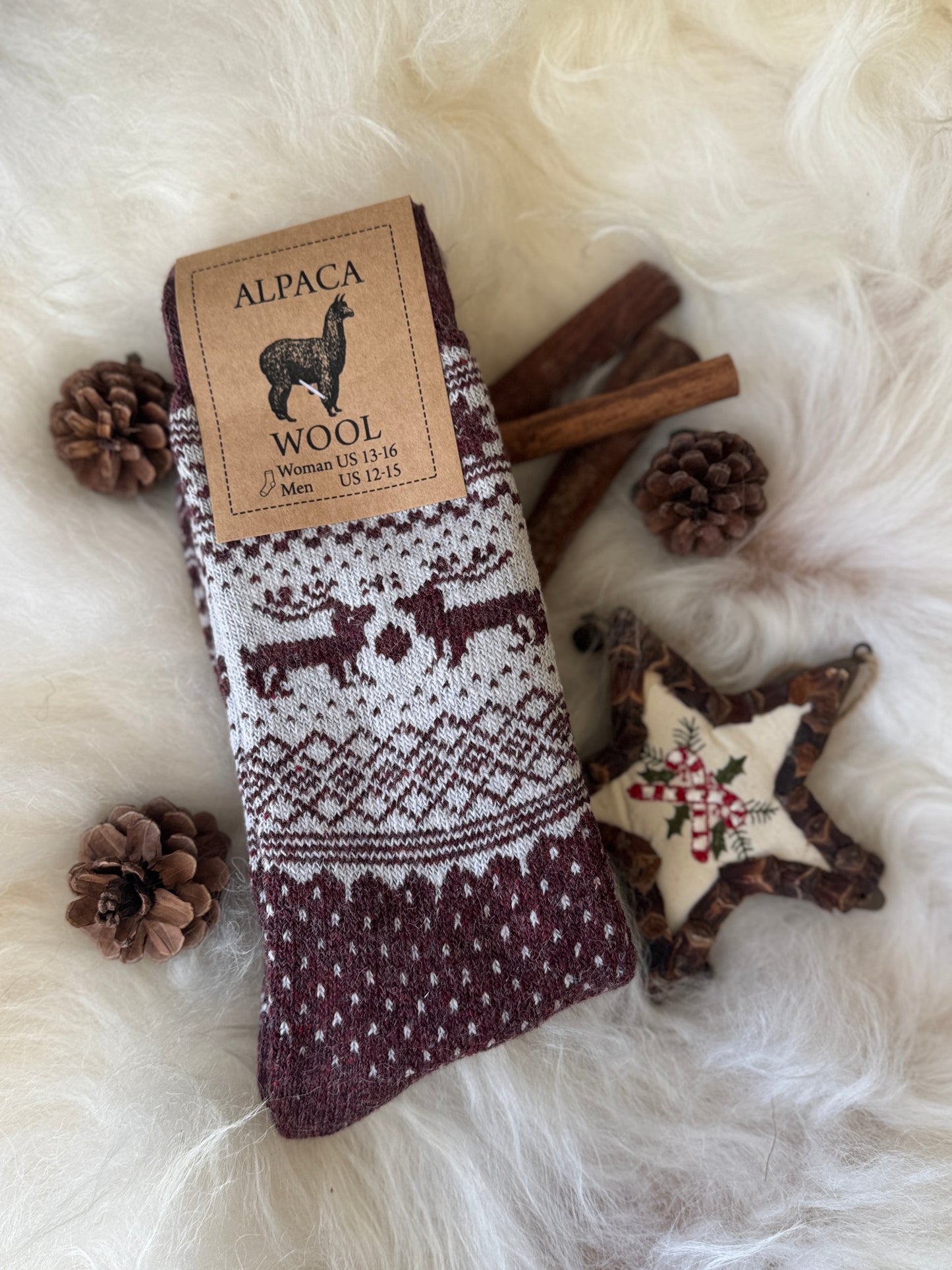 Follkee Alpaca Organic Wool Socks – Cozy, Fuzzy, Natural Socks | Perfect Gift Idea