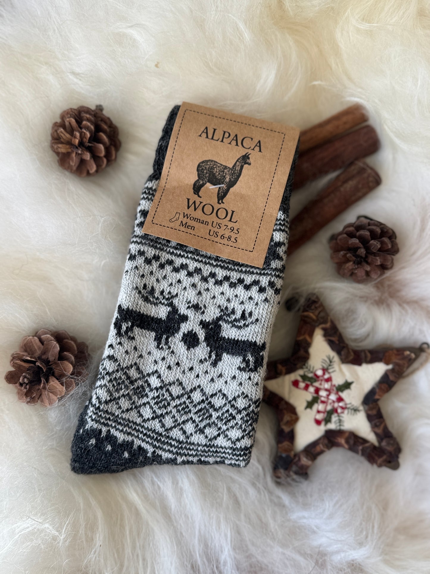 Follkee Alpaca Organic Wool Socks – Cozy, Fuzzy, Natural Socks | Perfect Gift Idea
