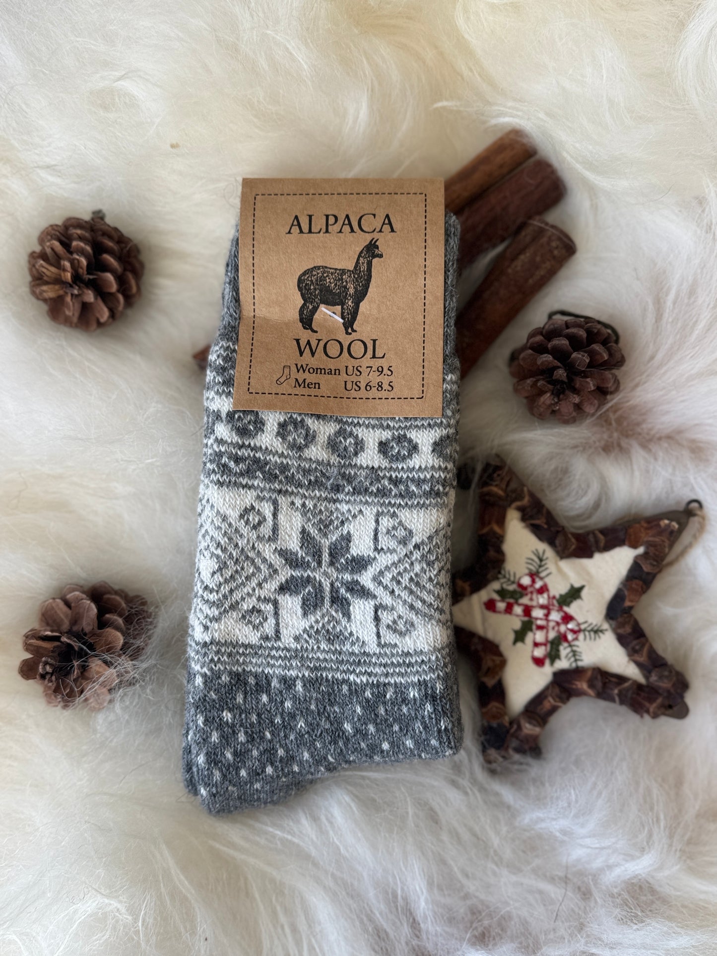 Follkee Alpaca Organic Wool Socks – Cozy, Fuzzy, Natural Socks | Perfect Gift Idea