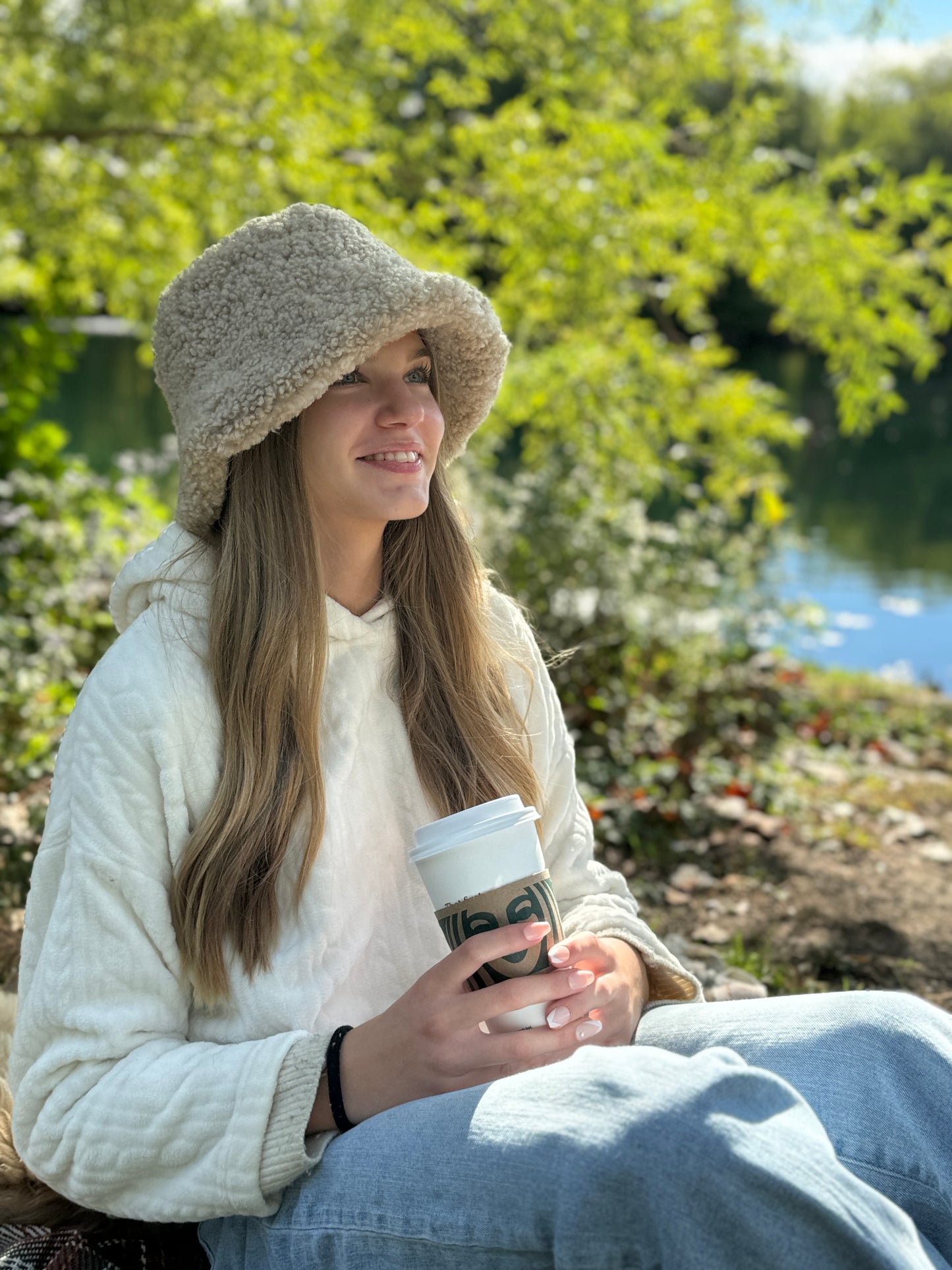 Trendy Wool Sheepskin Hat for Women – Cozy Winter Style, Natural Materials, Handmade Gift