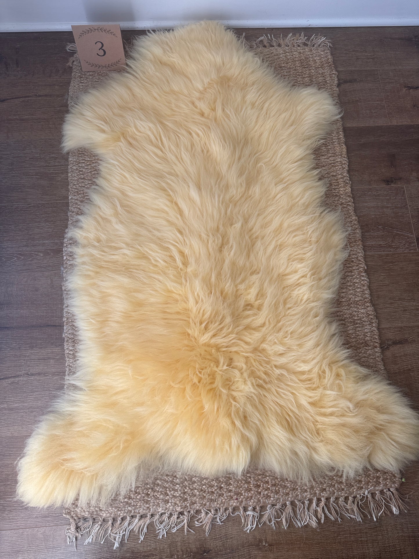 Nursery Sheepskin, Organic Relugan Sheepskin Mat – Natural, Hypoallergenic Short Wool