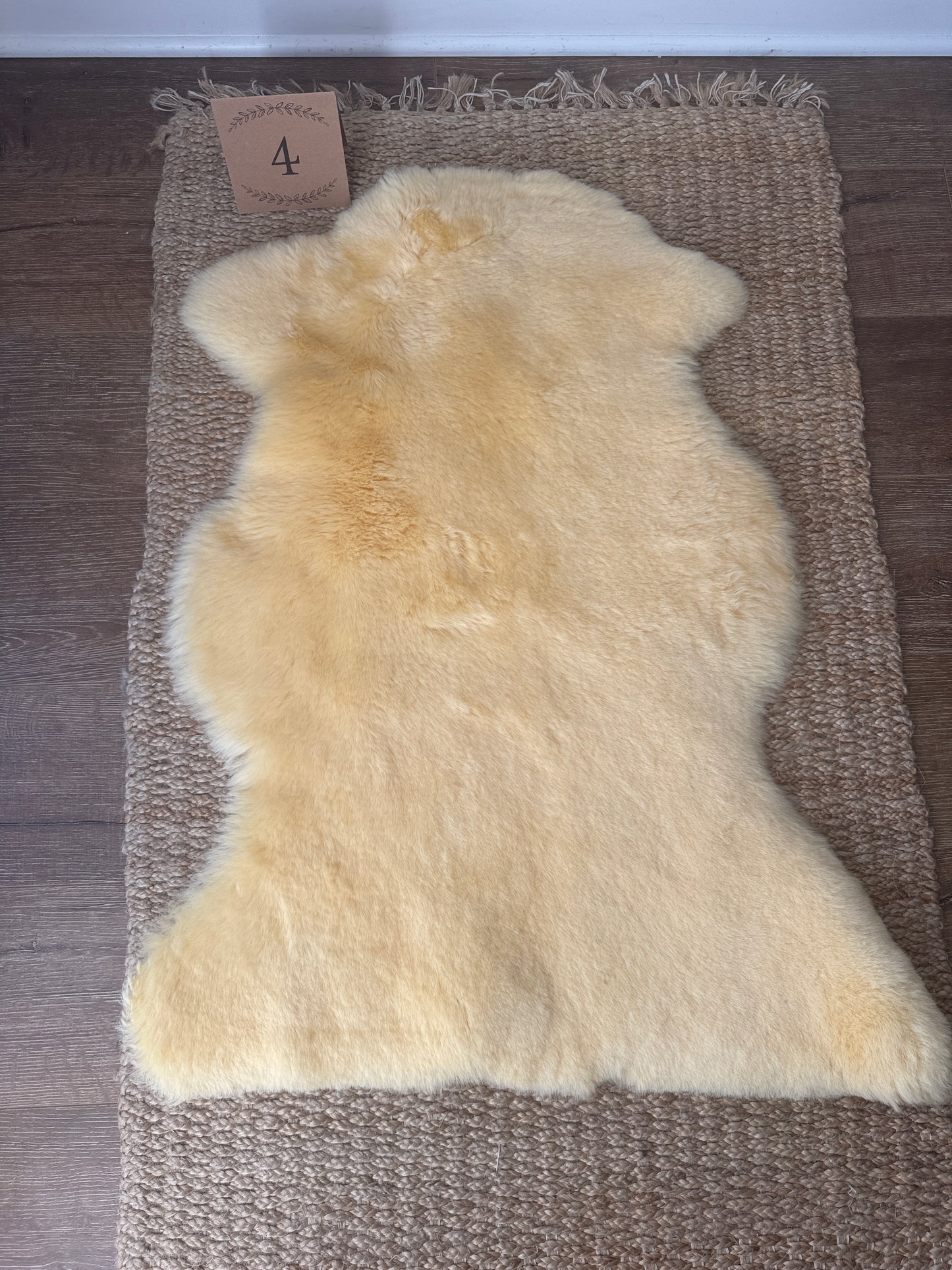 Nursery Sheepskin, Organic Relugan Sheepskin Mat – Natural, Hypoallergenic Short Wool